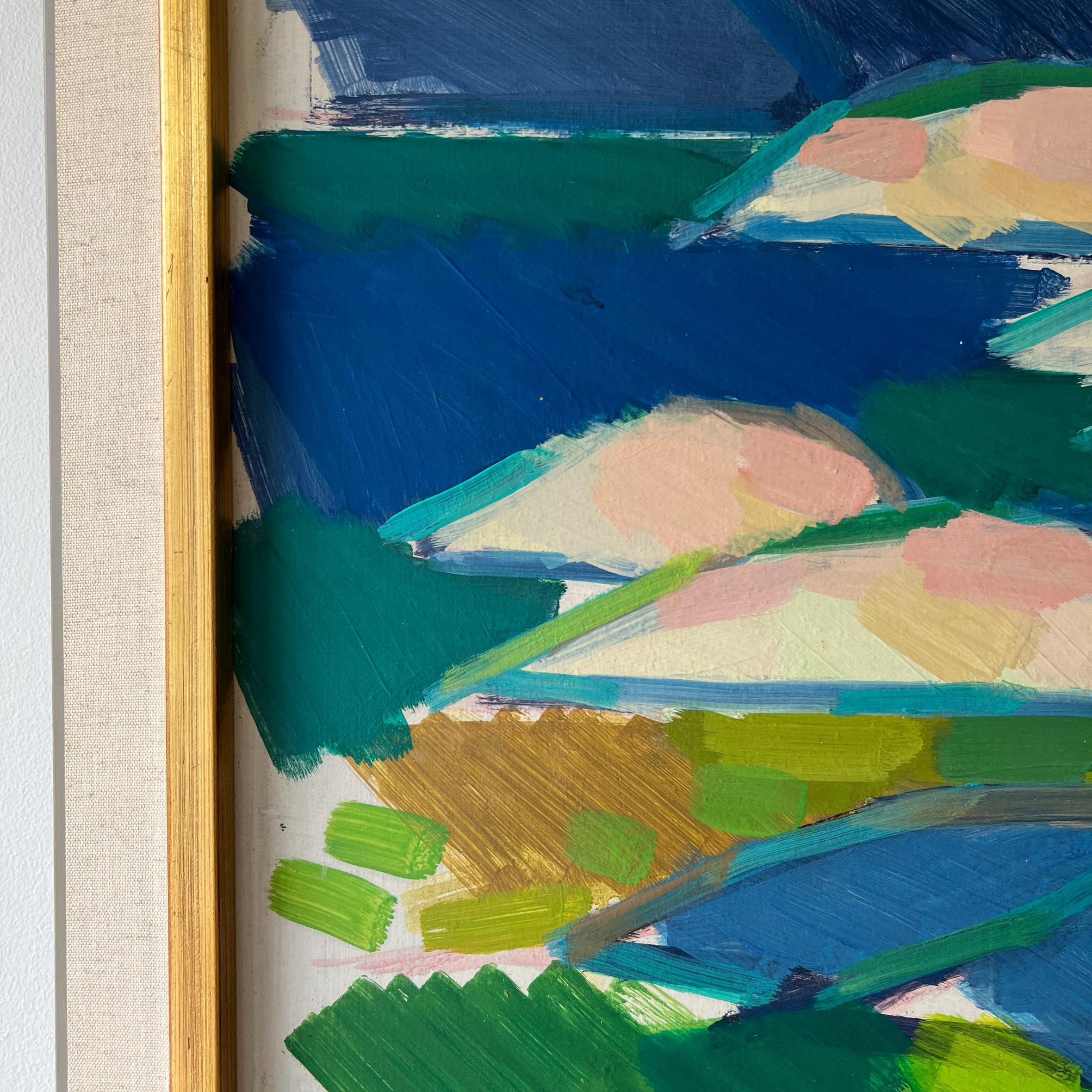 Blue Landscape Oil Painting