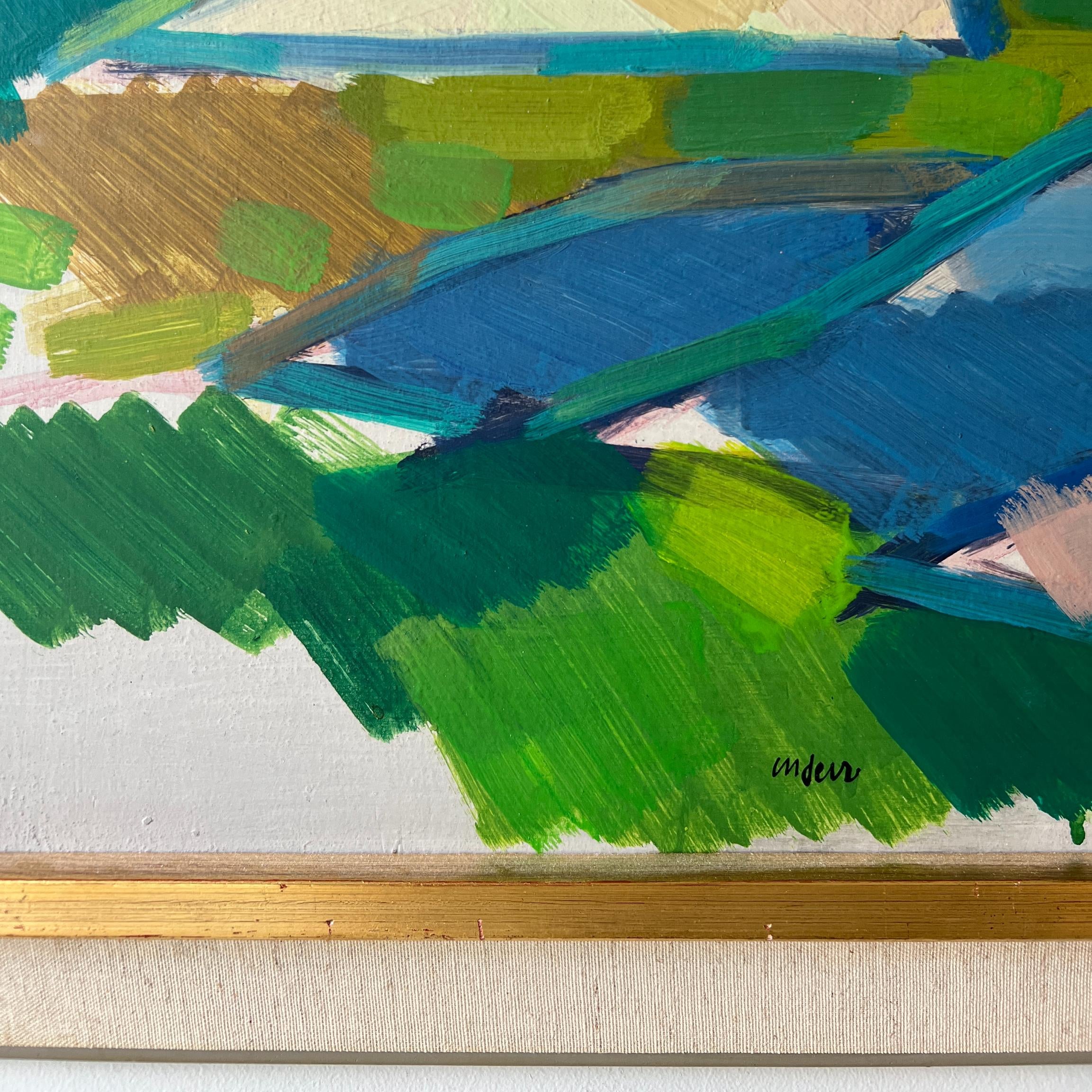 Blue Landscape Oil Painting