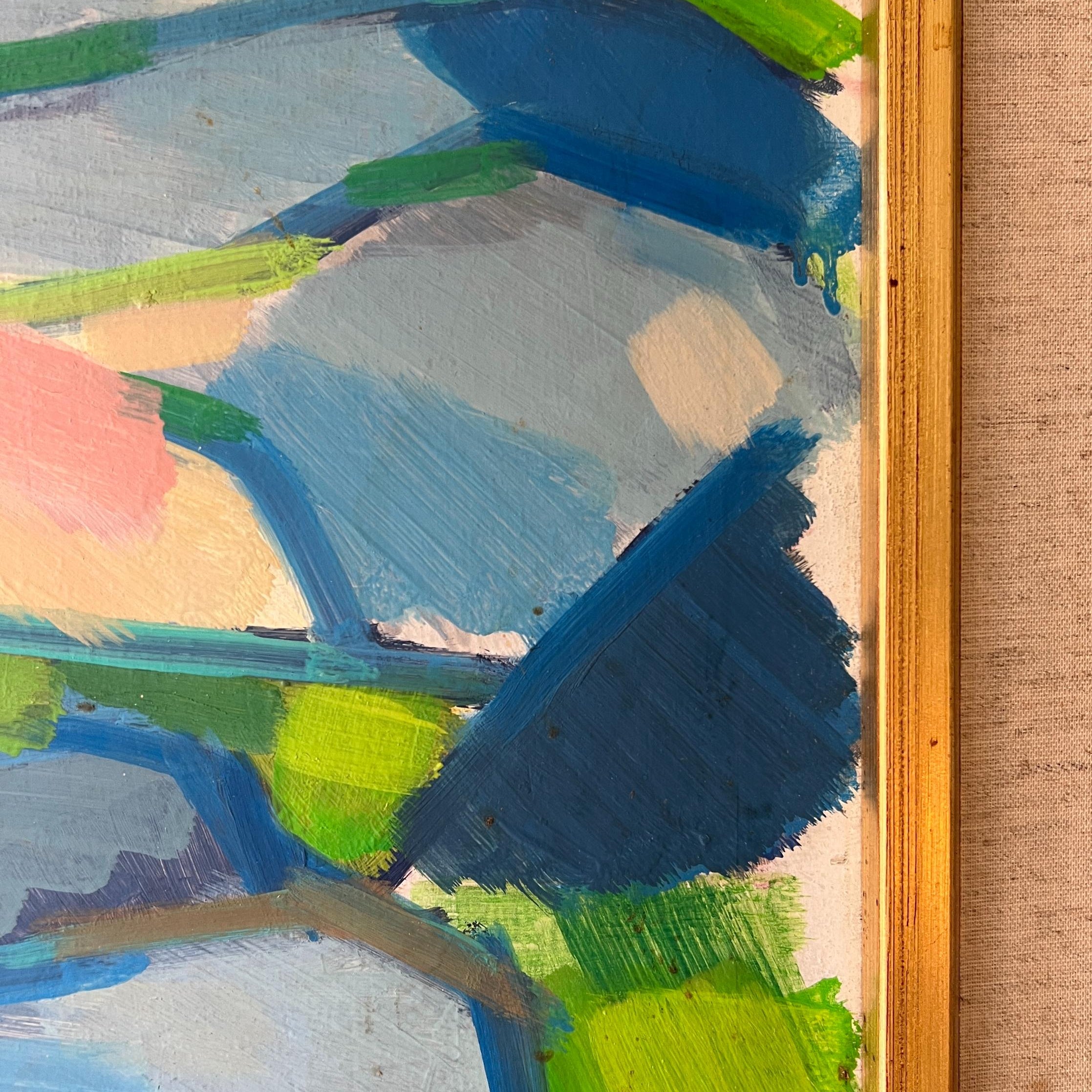 Blue Landscape Oil Painting