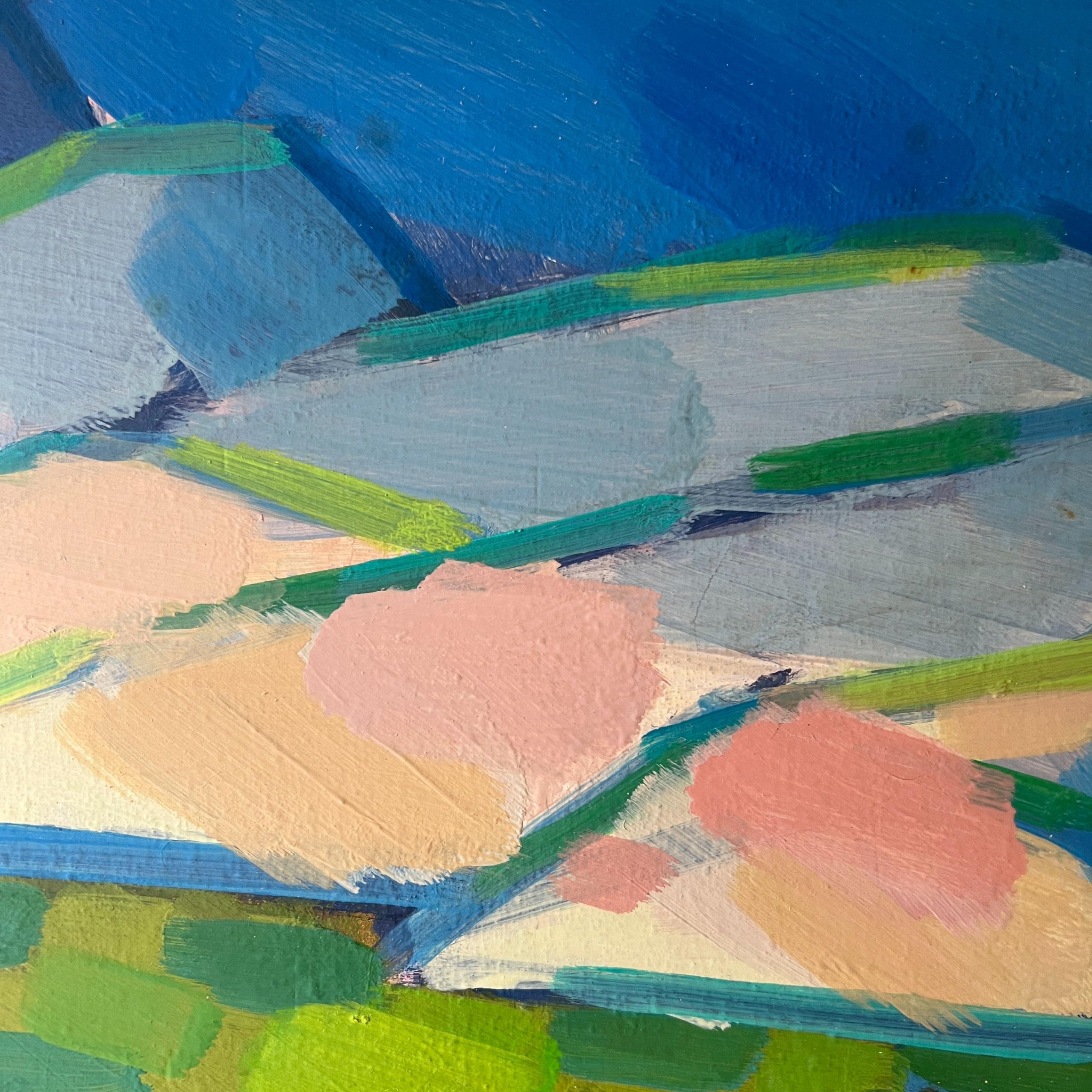 Blue Landscape Oil Painting