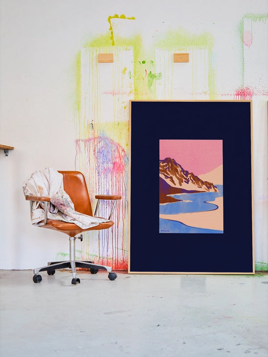 Blue Landscape Print by Magdalena Pankiewicz