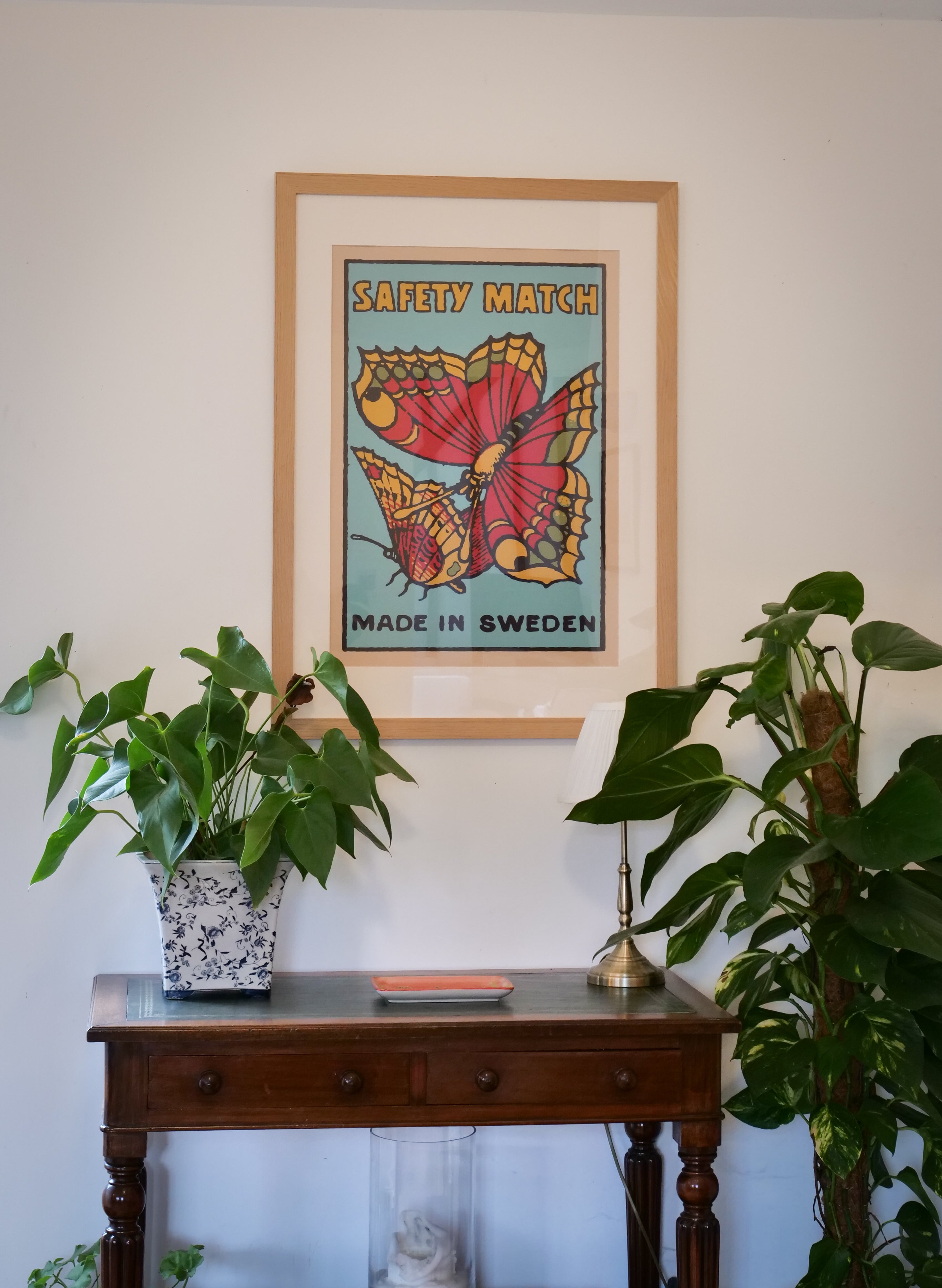 Butterfly Framed Matchbox Label Print