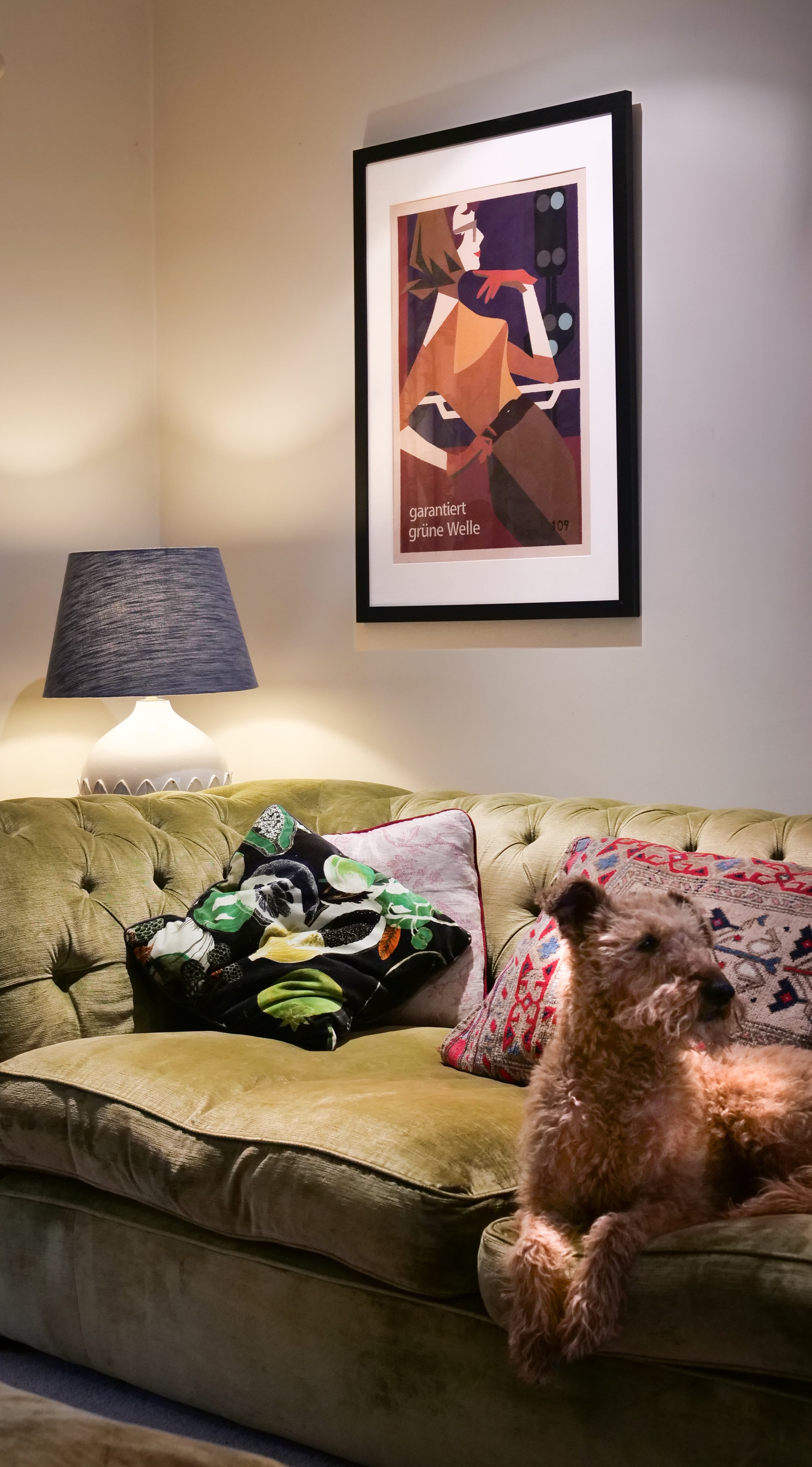 Leaning Lady Framed Matchbox Label Print