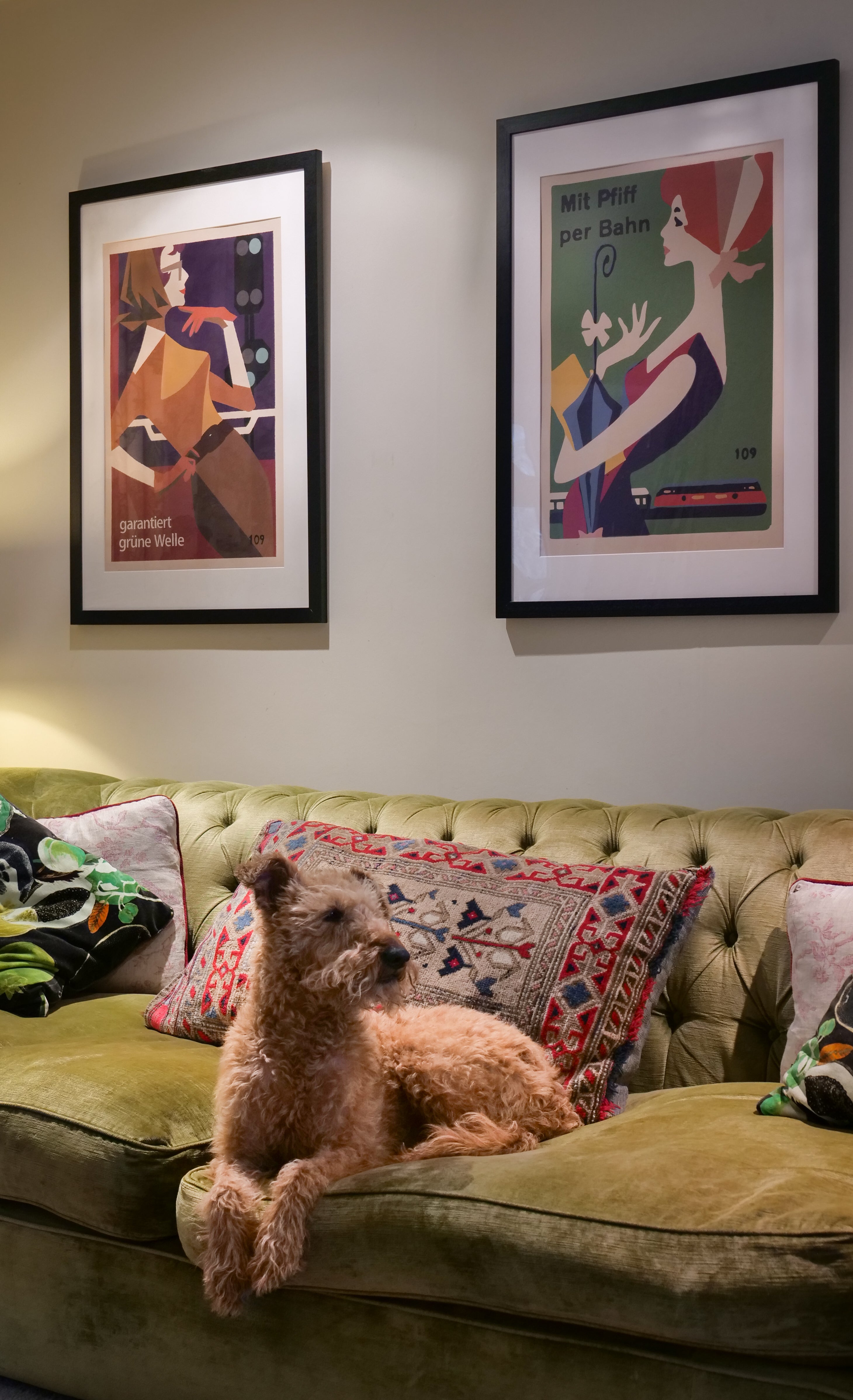 Green Lady Framed Matchbox Label Print