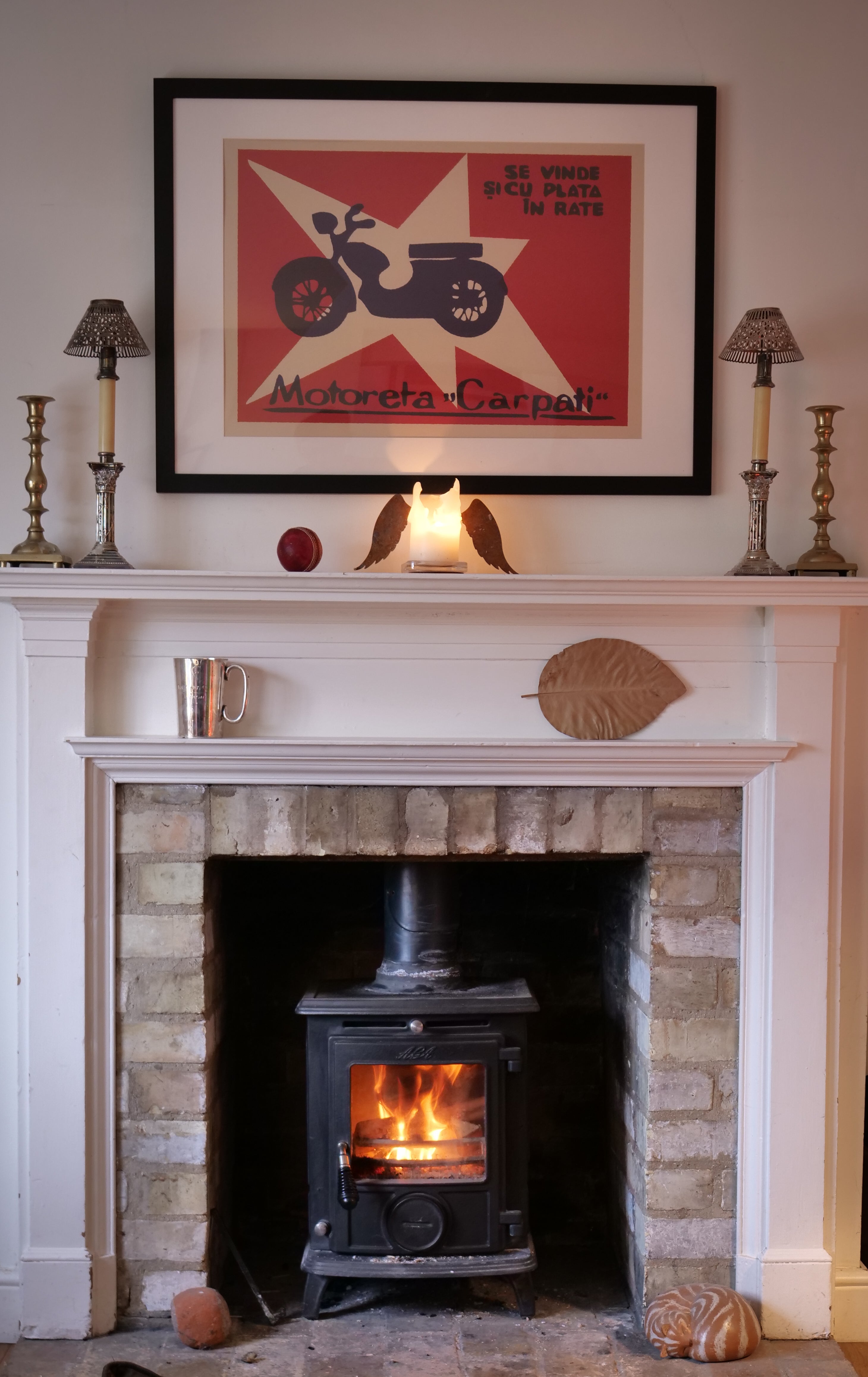 Motoreta Framed Matchbox Label Print