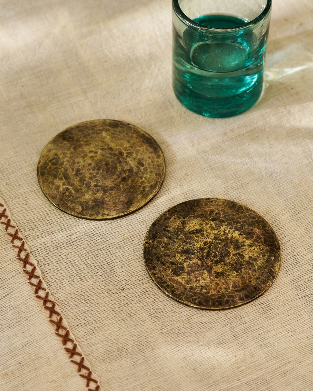 Irrawaddy Brass Coasters (pair)
