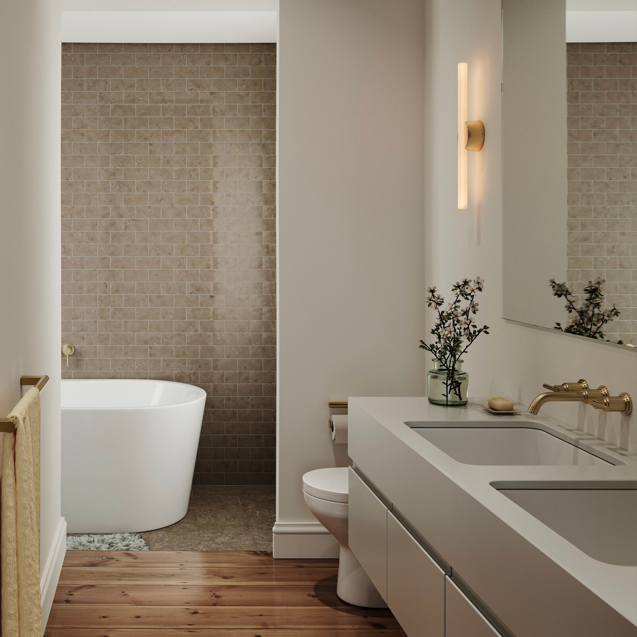 Kilter Wall Light - Solid Brass