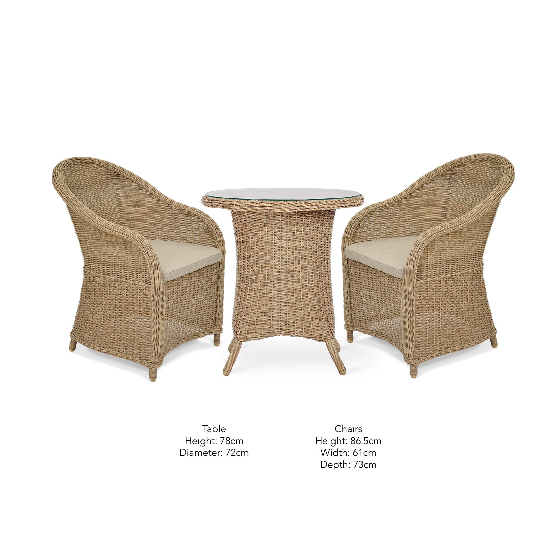 Brayford Bistro Table & Chairs Set |Natural