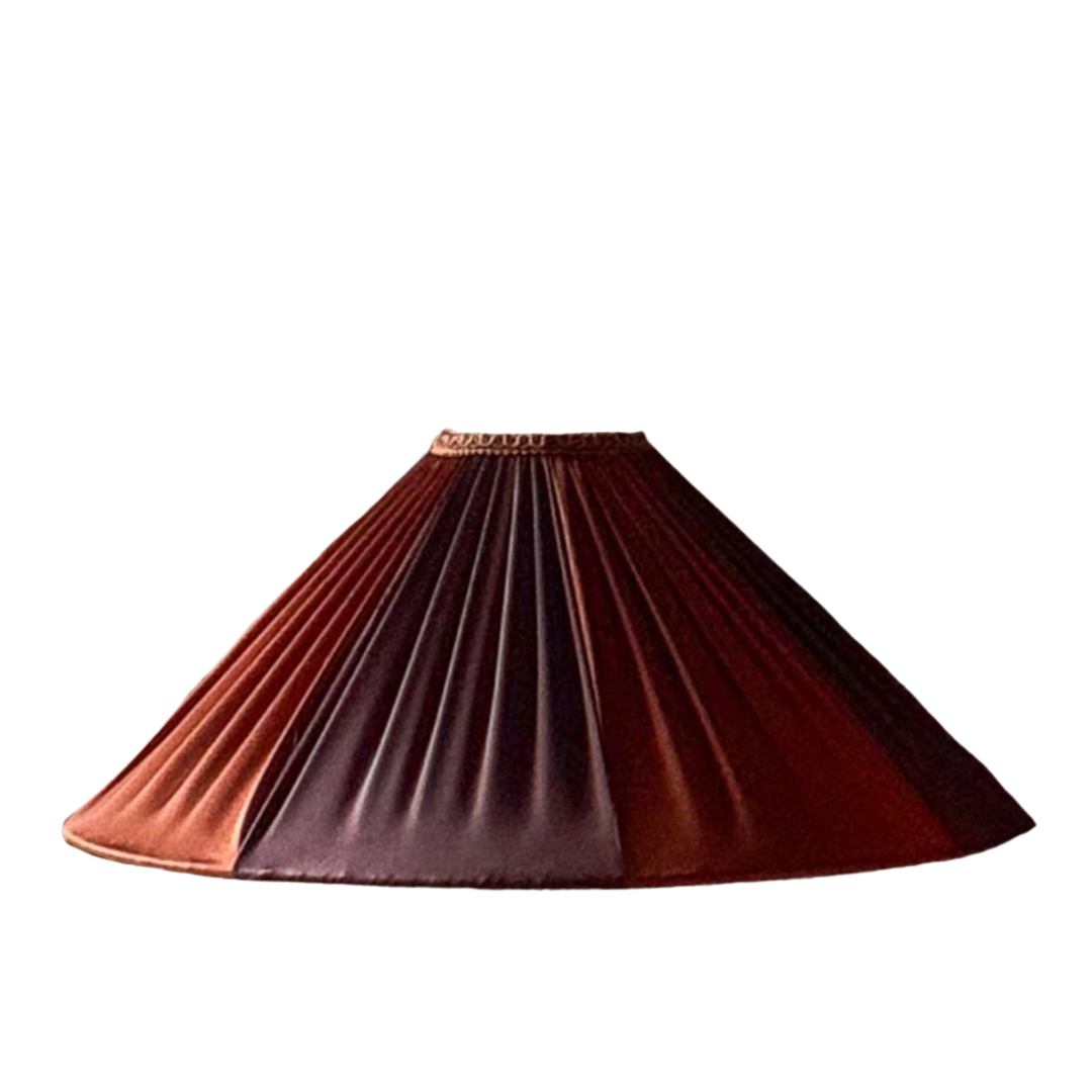 The Stripy Shade - Bronze & Brown Pleated Lampshade / Pendant