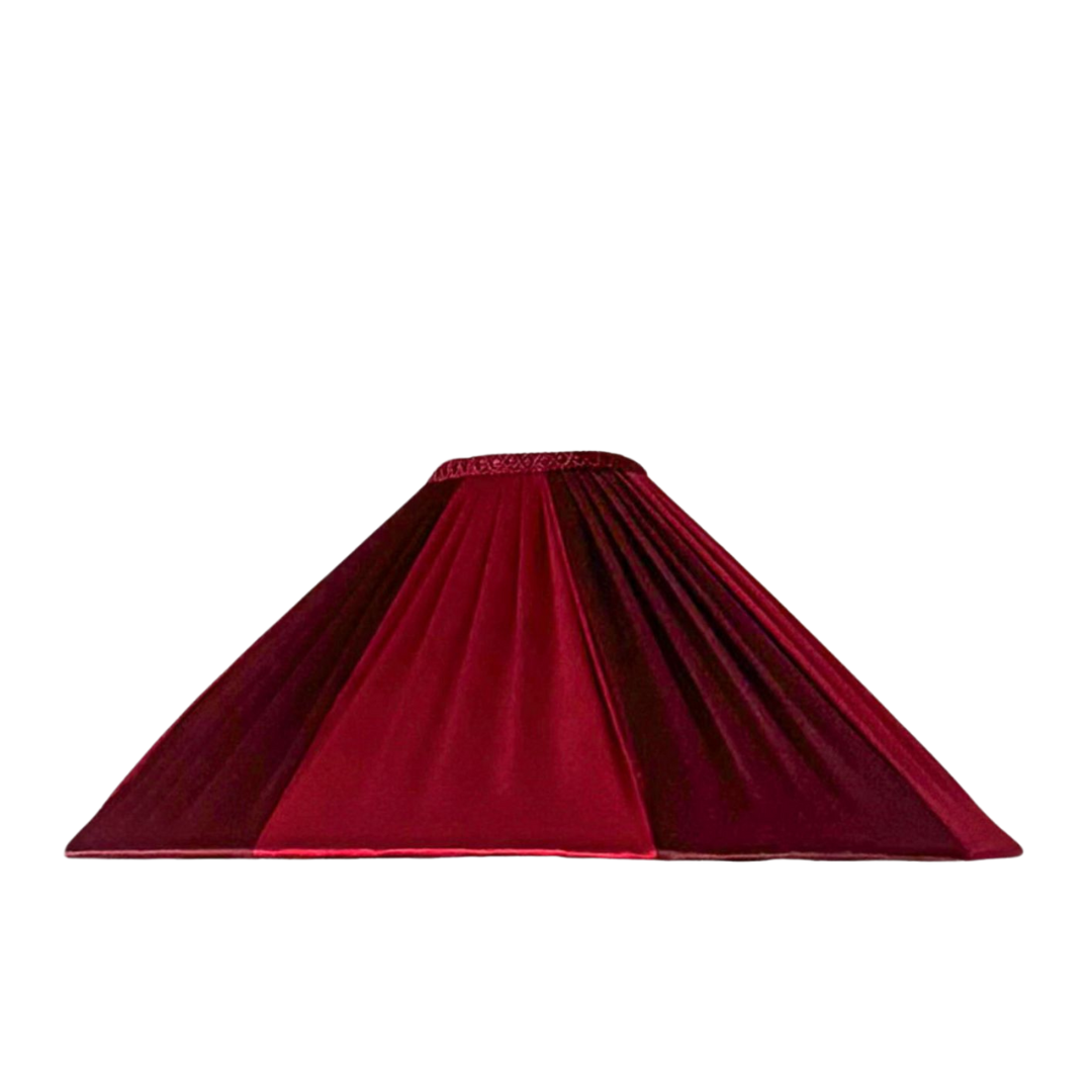 The Stripy Shade - Burgundy & Berry Pleated Lampshade / Pendant