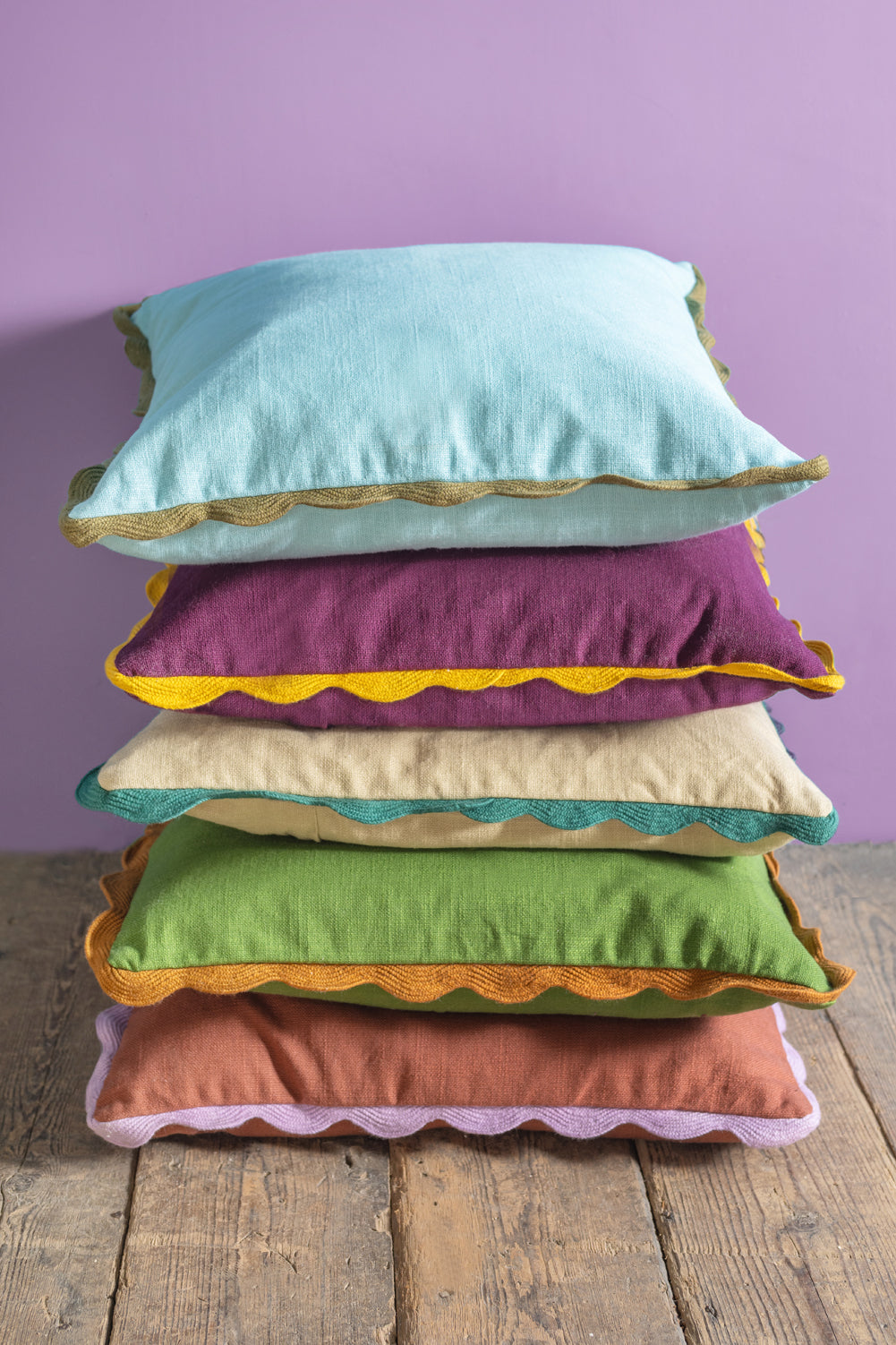 Ecru Block Colour Cotton Cushion Cover
