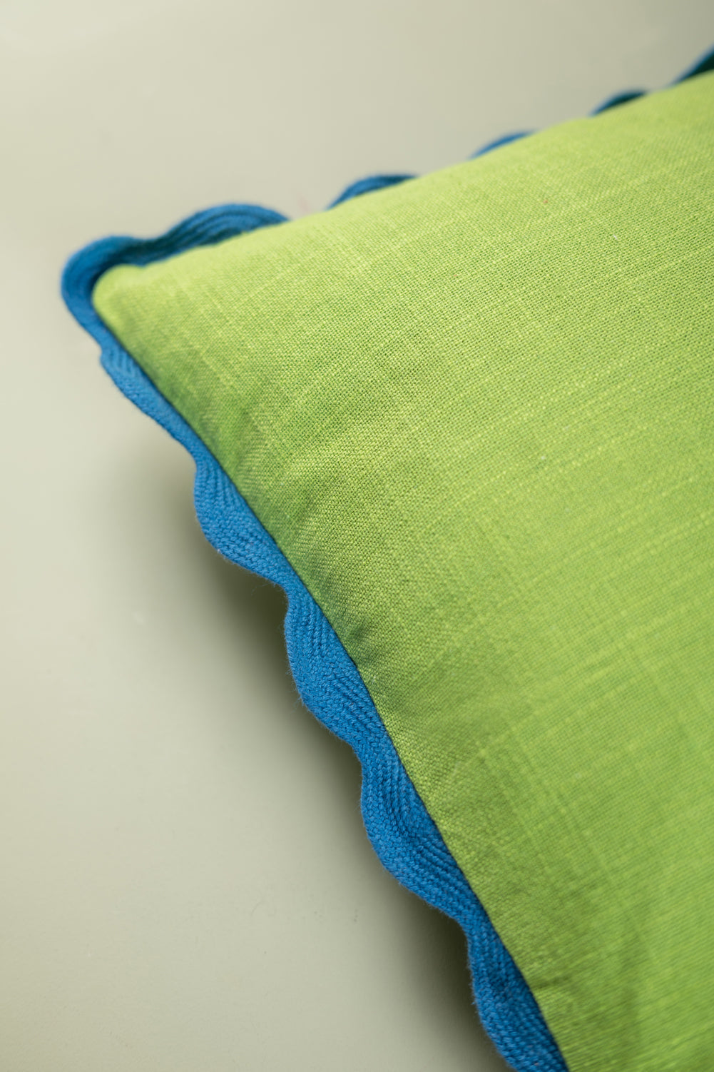 Sage Block Colour Cotton Cushion Cover