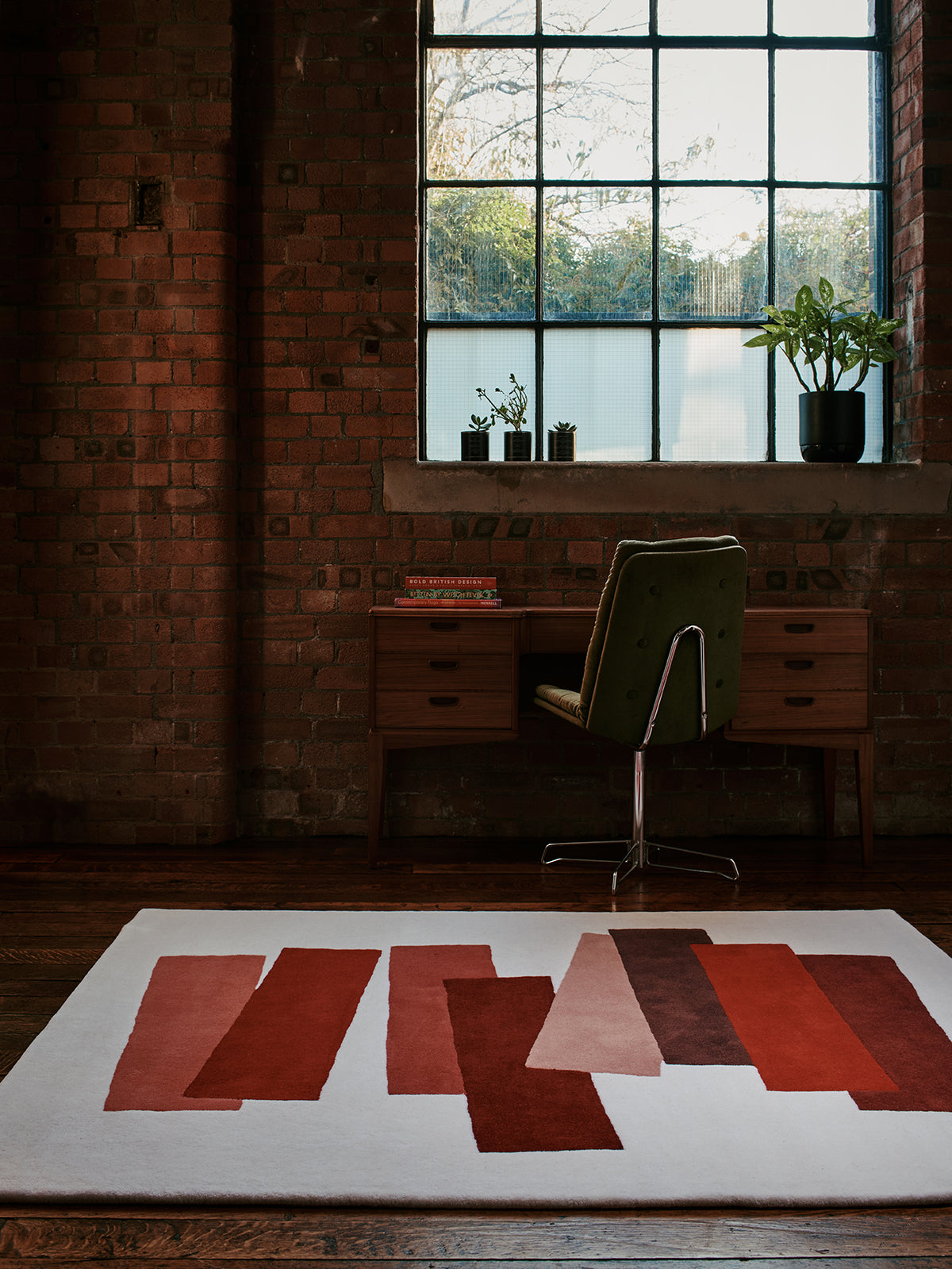 The Many Faces of Red Handtufted Wool Rug | 90 x 180cm