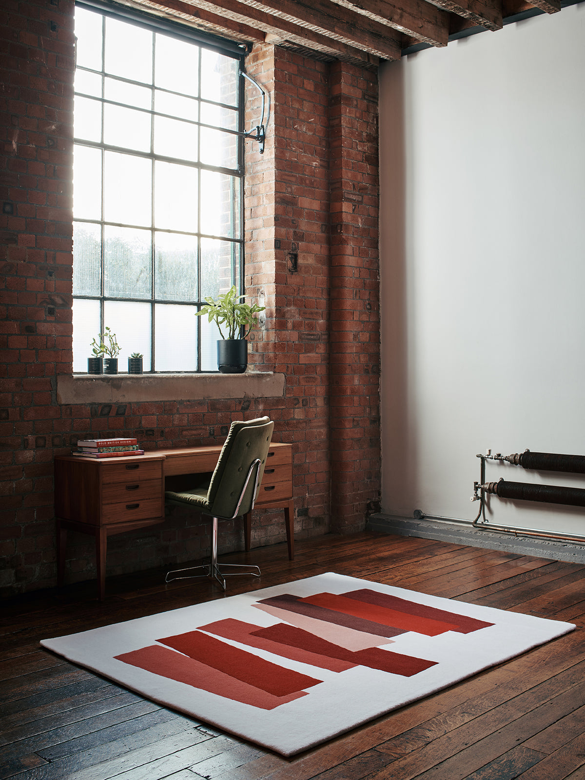 The Many Faces of Red Handtufted Wool Rug | 90 x 180cm