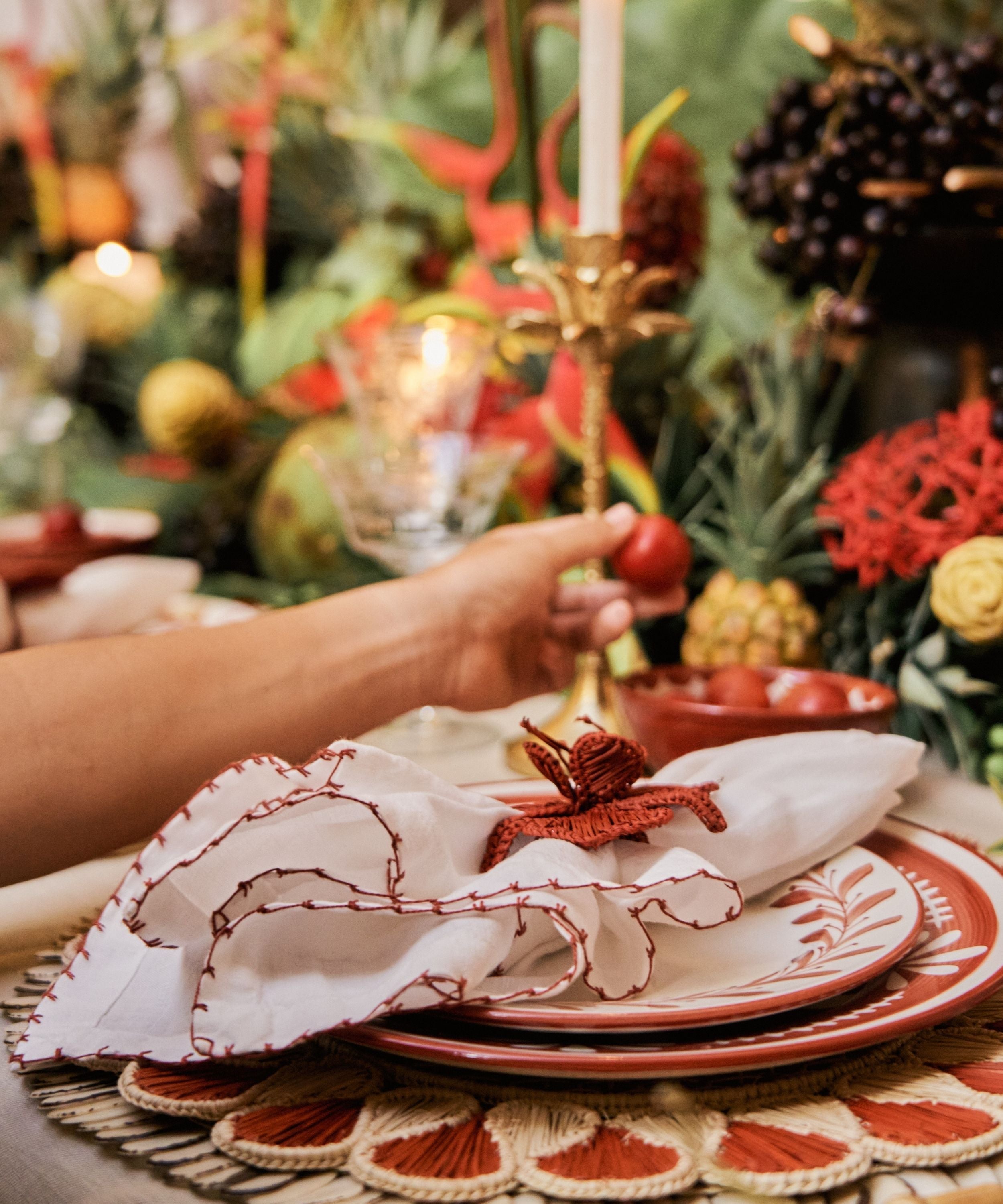 Orquidea Napkin Ring - Terracotta