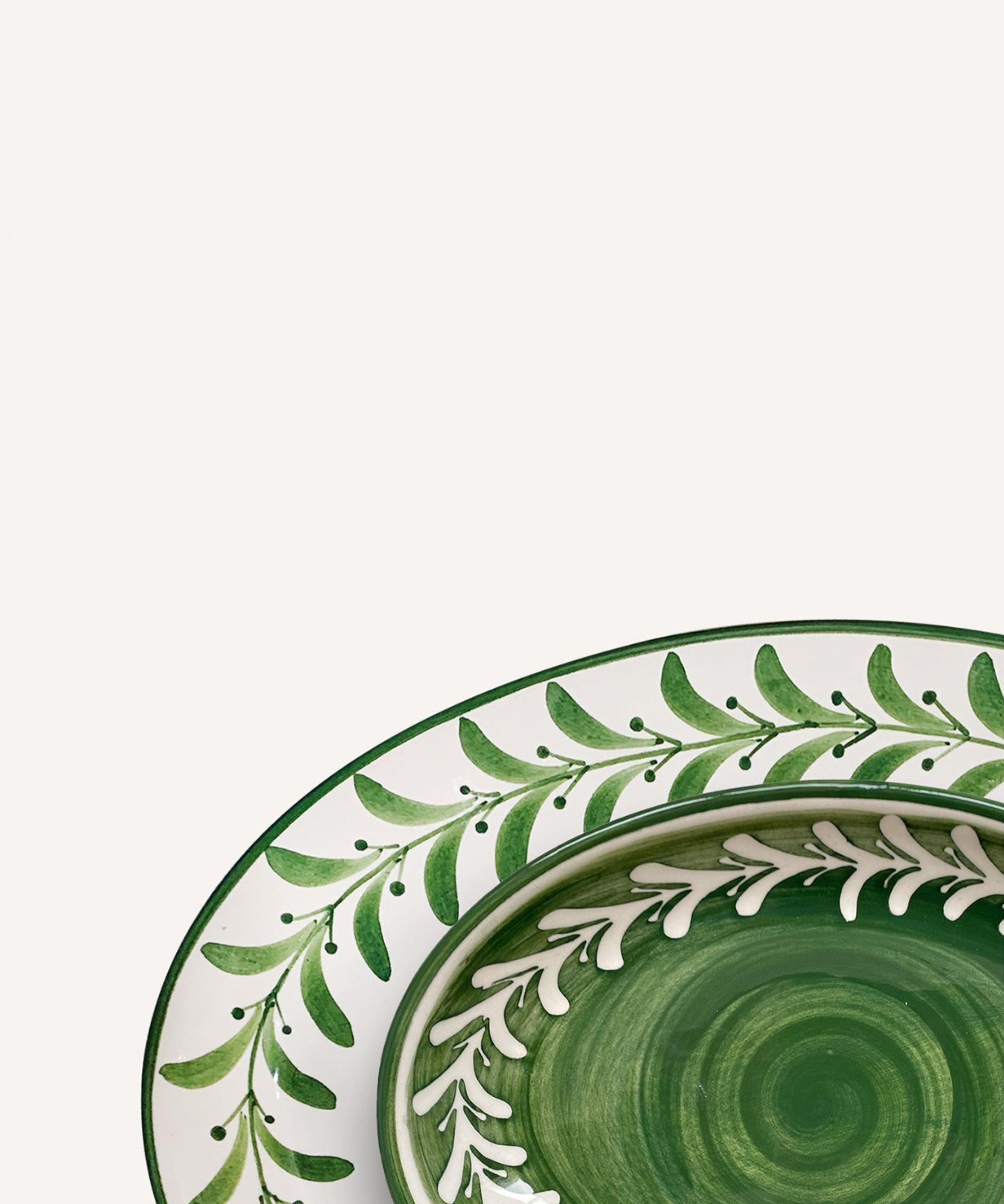 Helecho Serving Platter (set of two) - Fern Green
