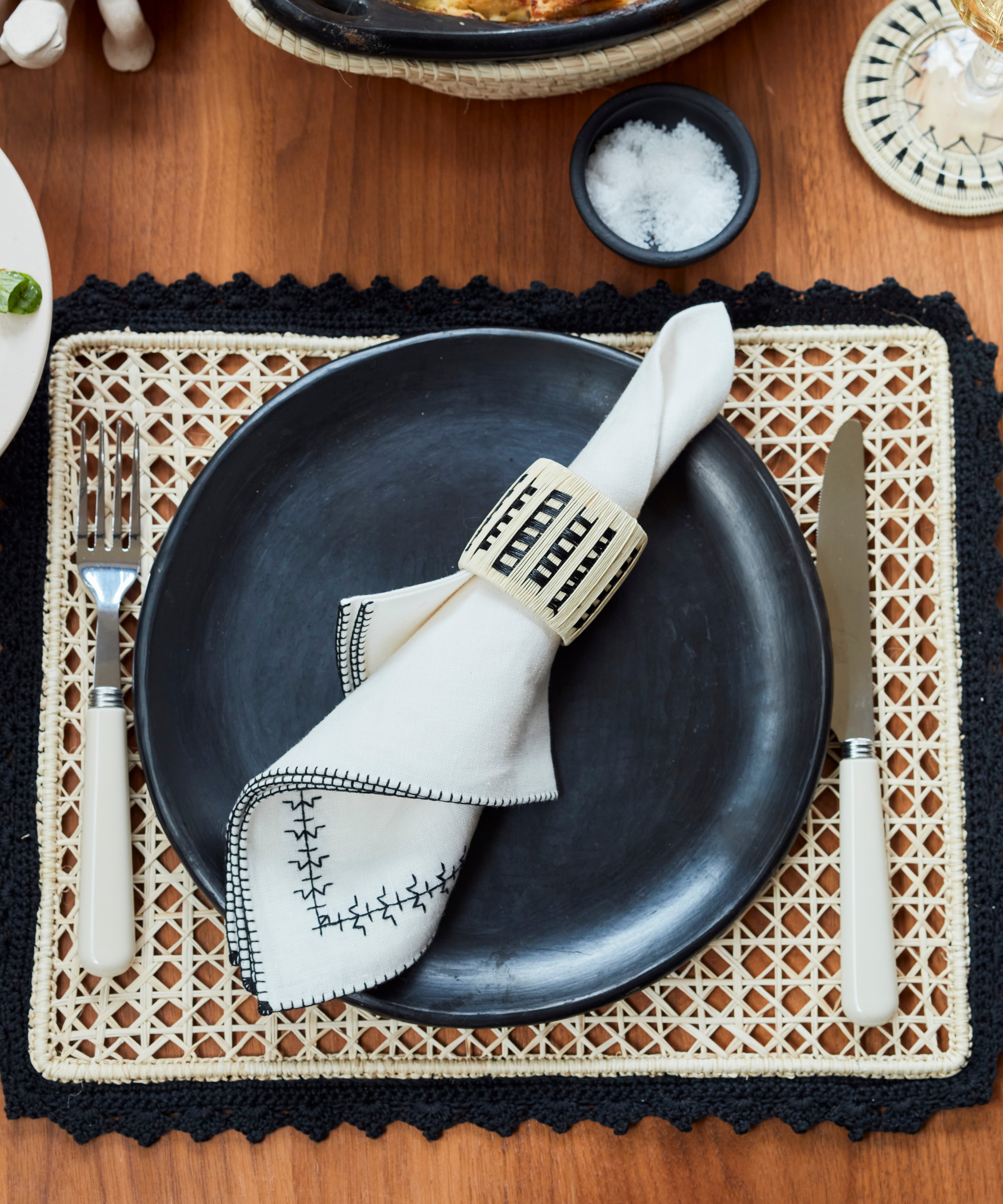 Pacifico Palm Napkin Ring Dots