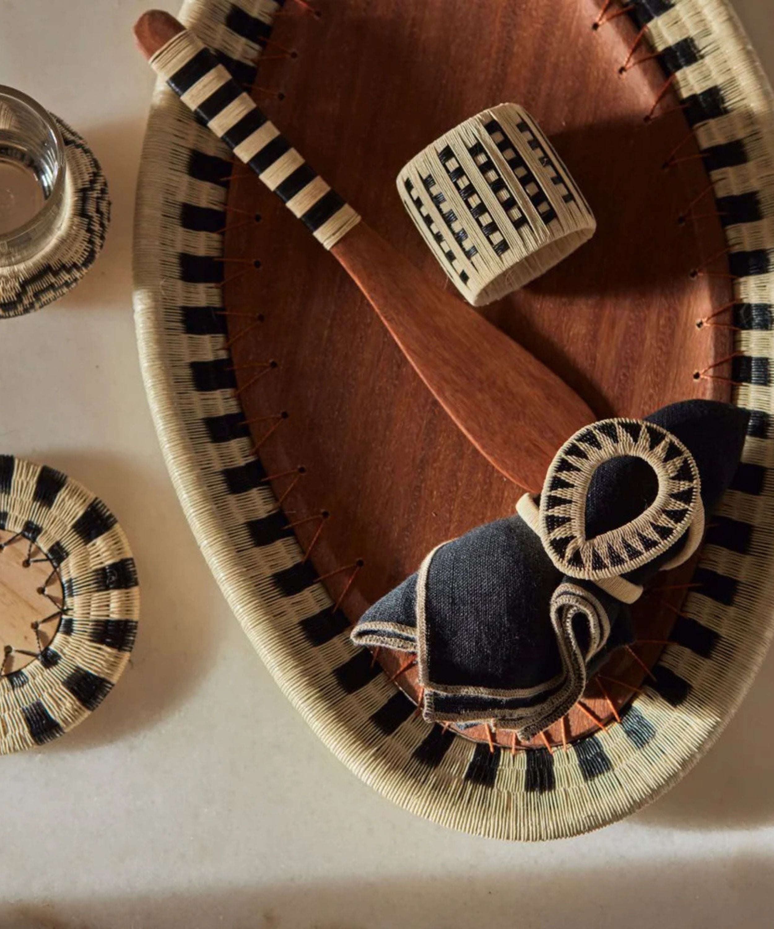 Pacifico Palm Napkin Ring Dots