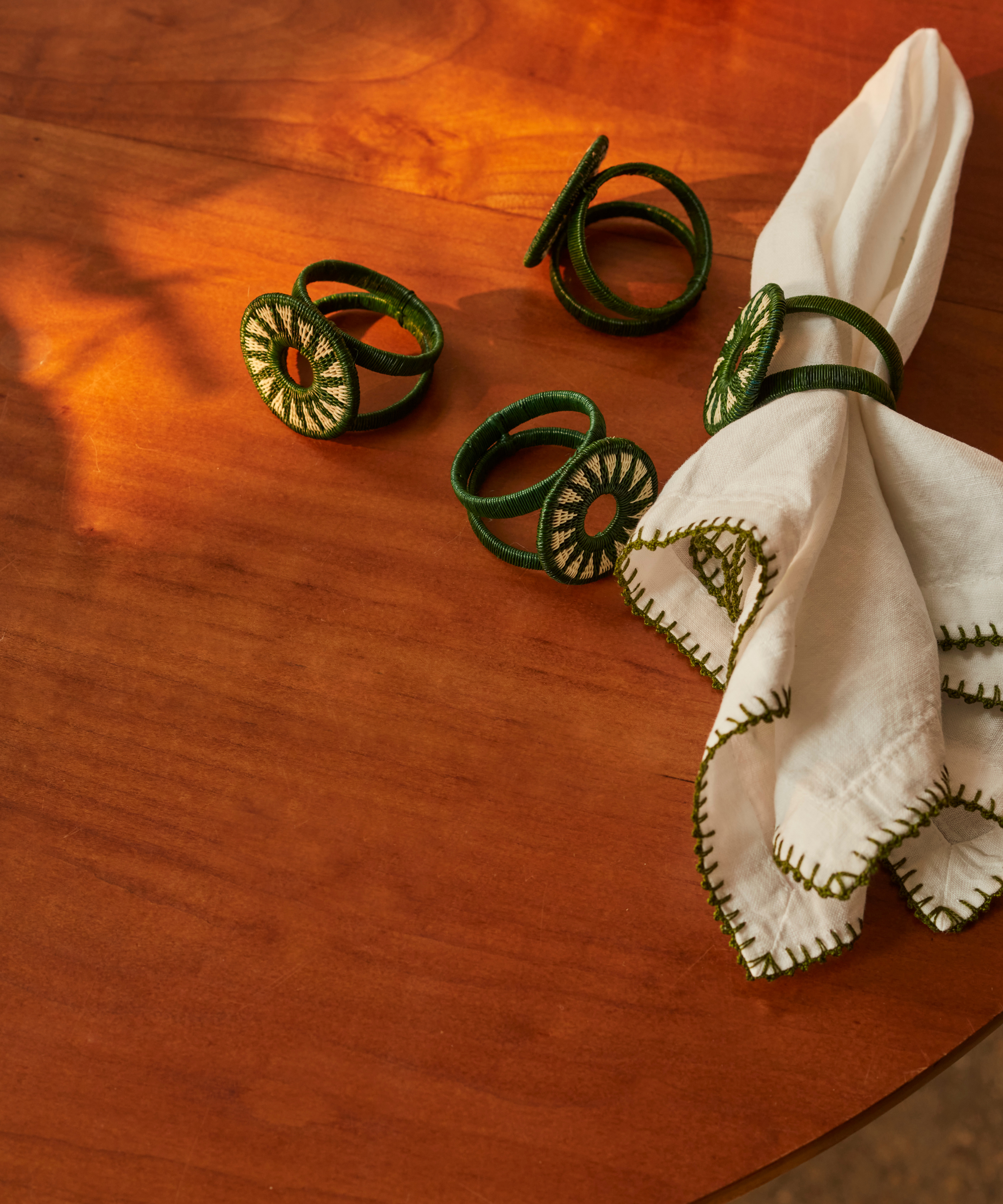 Sol Werregue Napkin Ring, Green