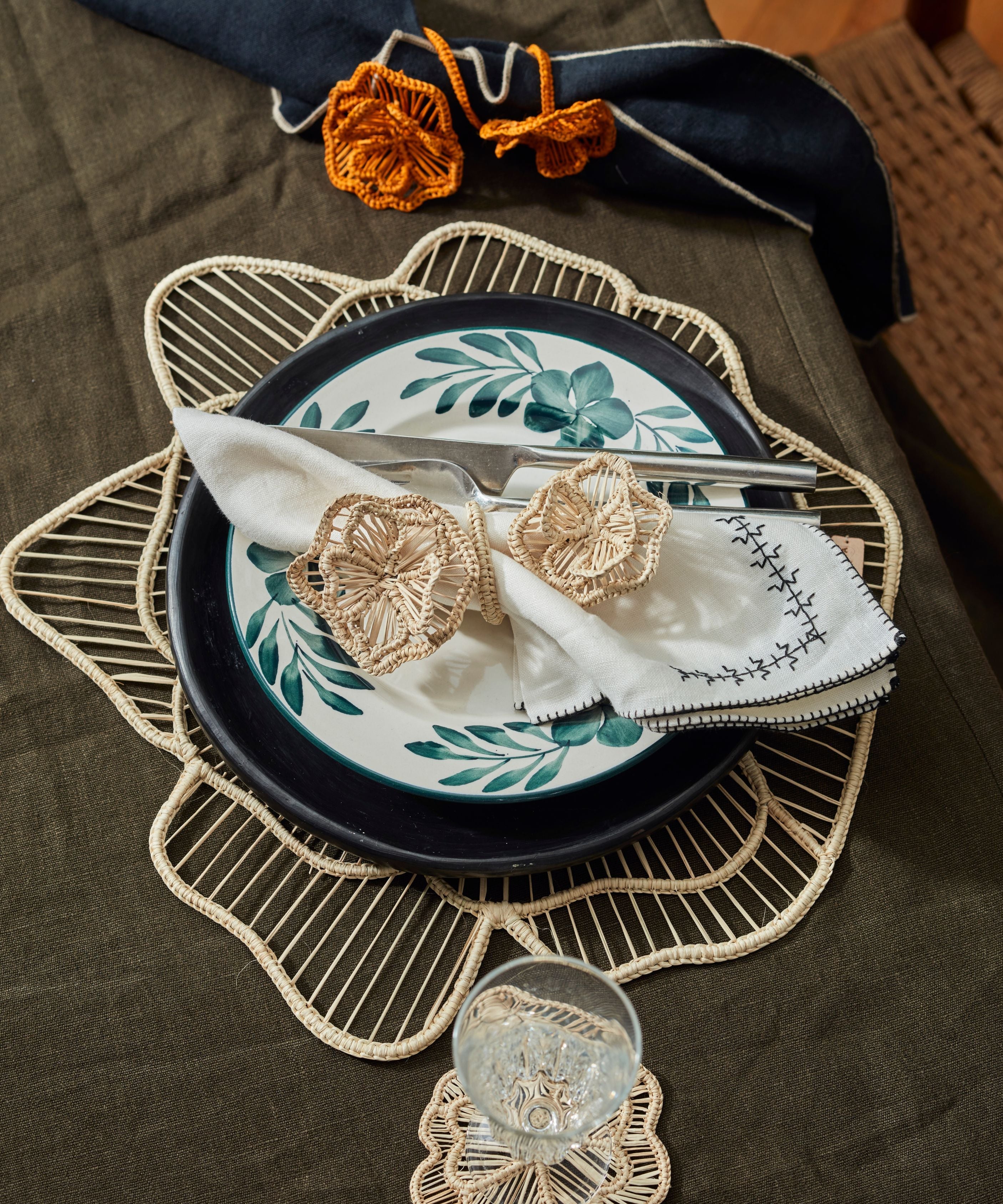 Flor Side Plate, Teal