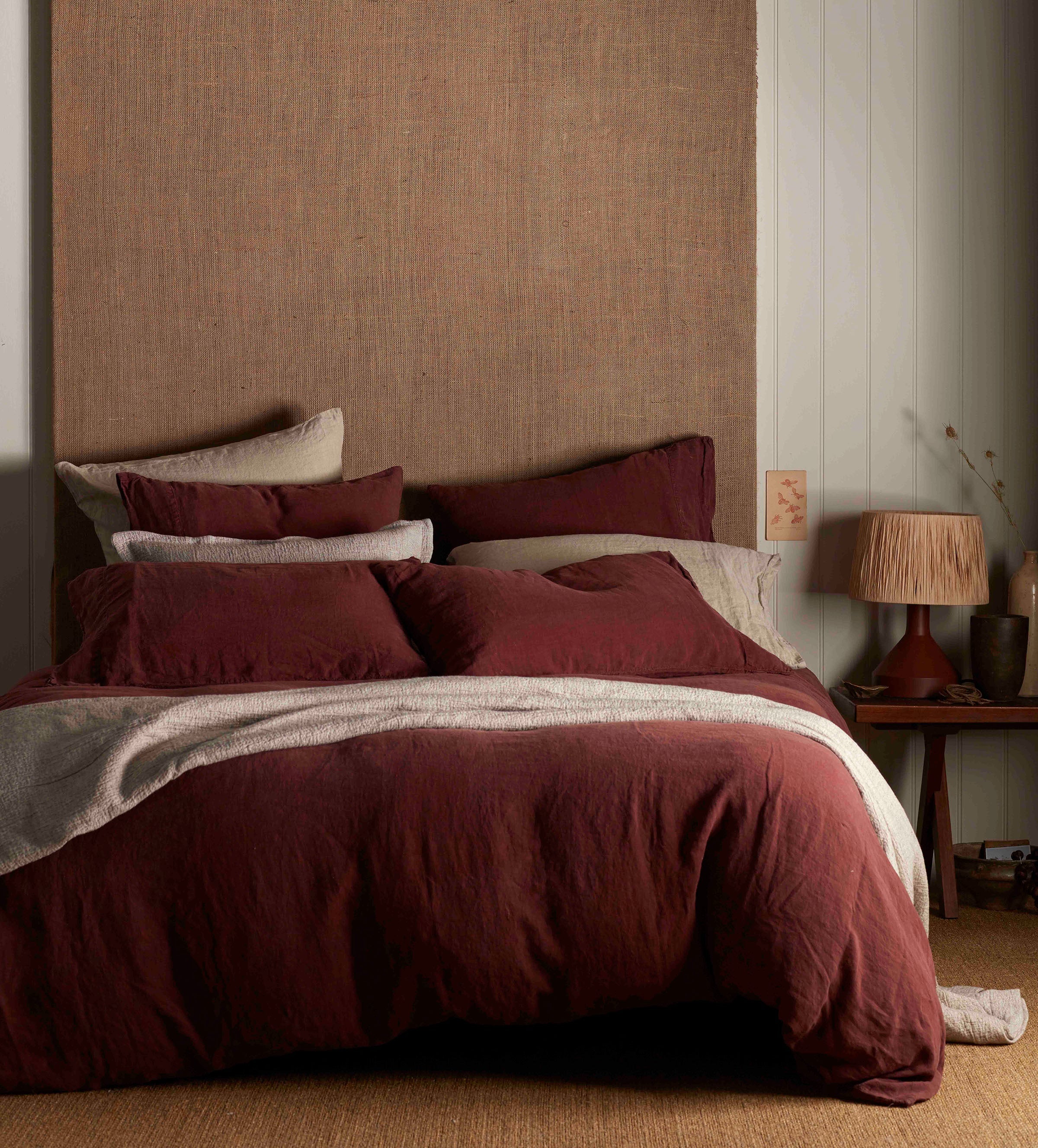 Conker 100% Linen Fitted Sheet