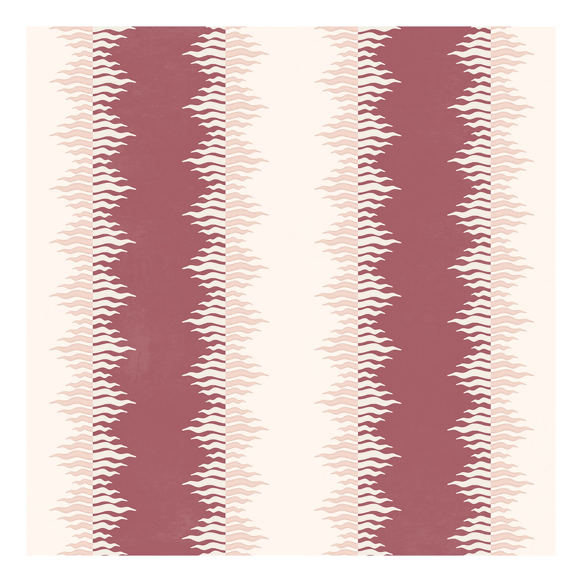 Crimped Stripe Wallpaper | Claret