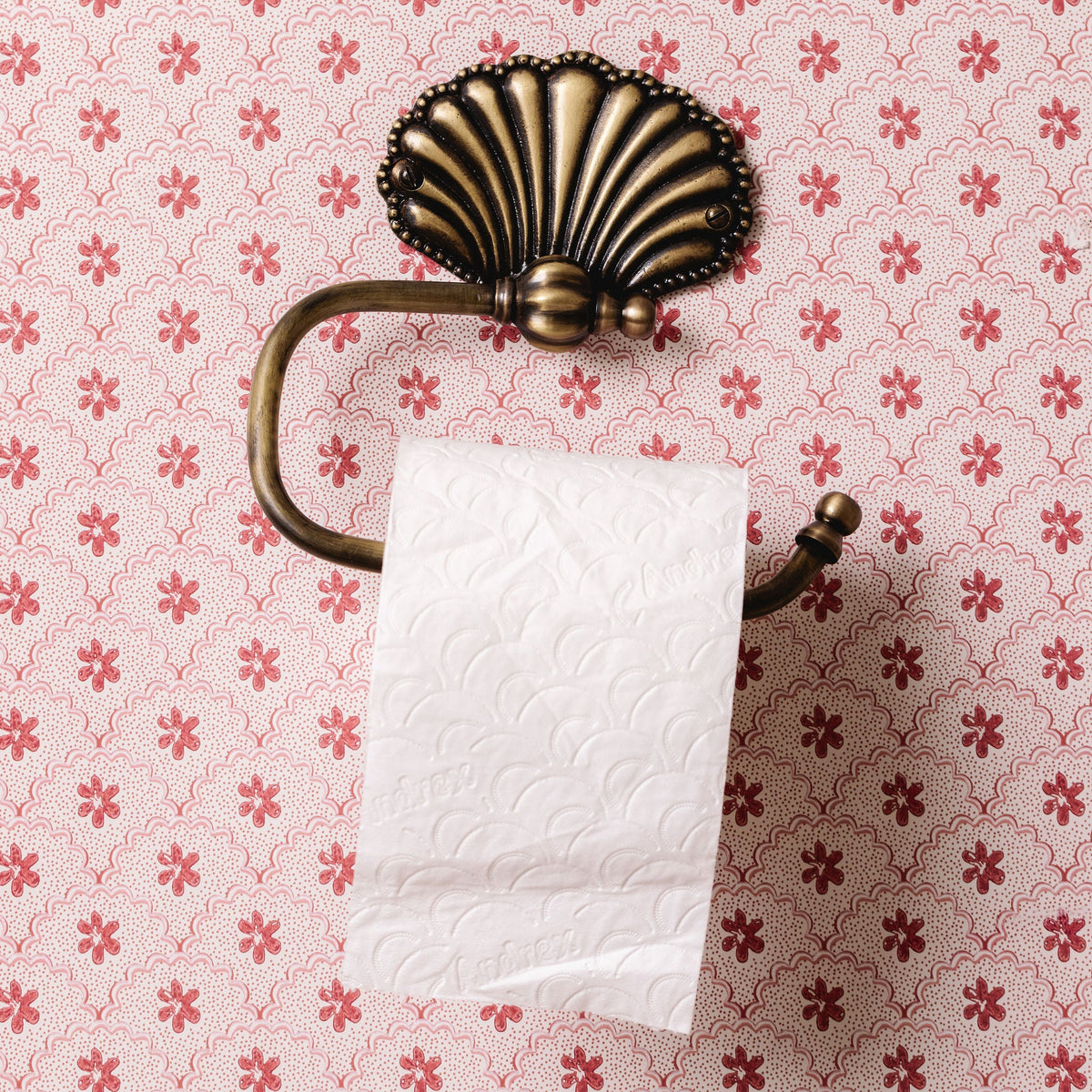 Cara Brass Toilet Roll Holder (Antique)