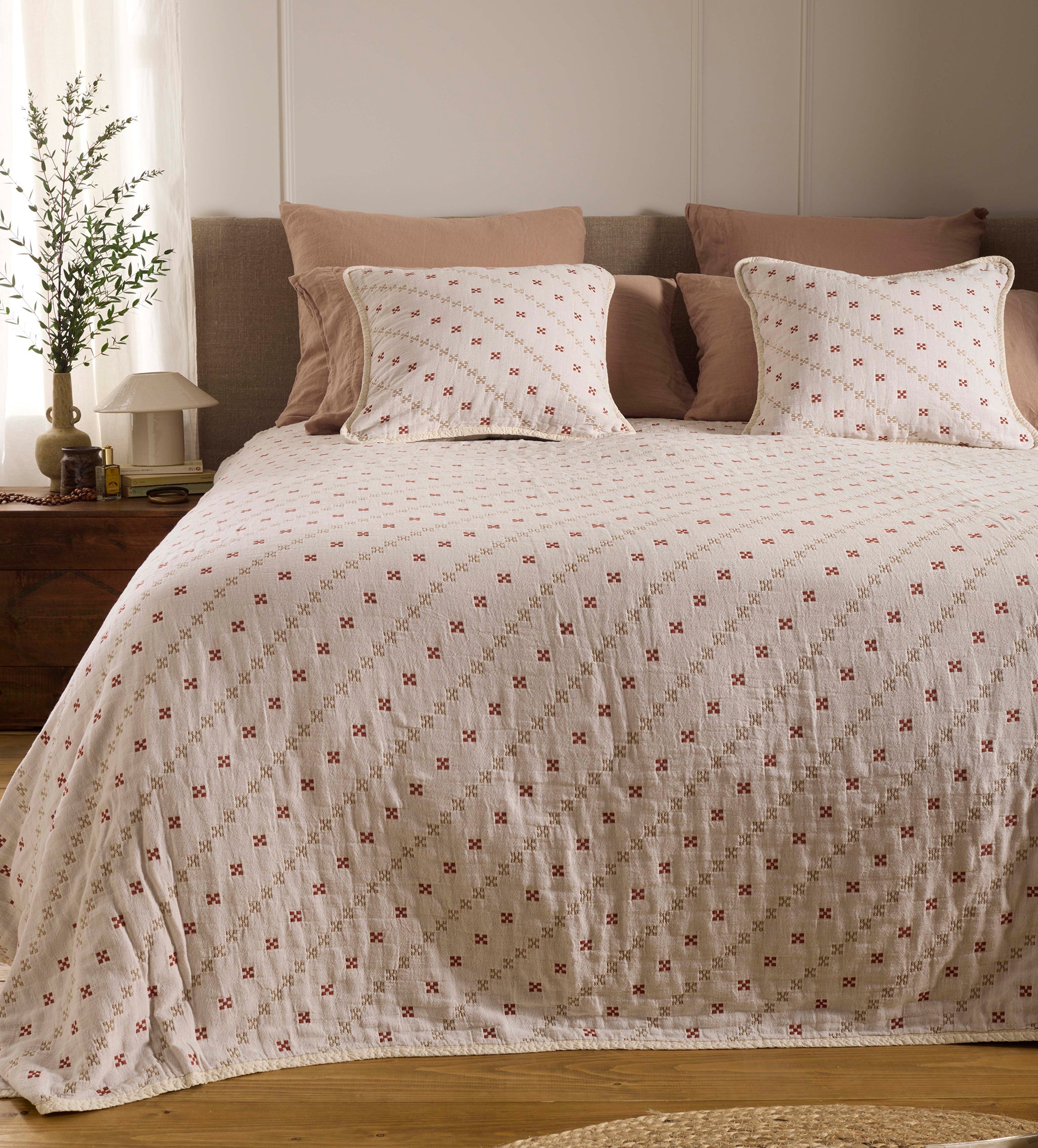 Cassie 100% Cotton Quilted Cushion Cover