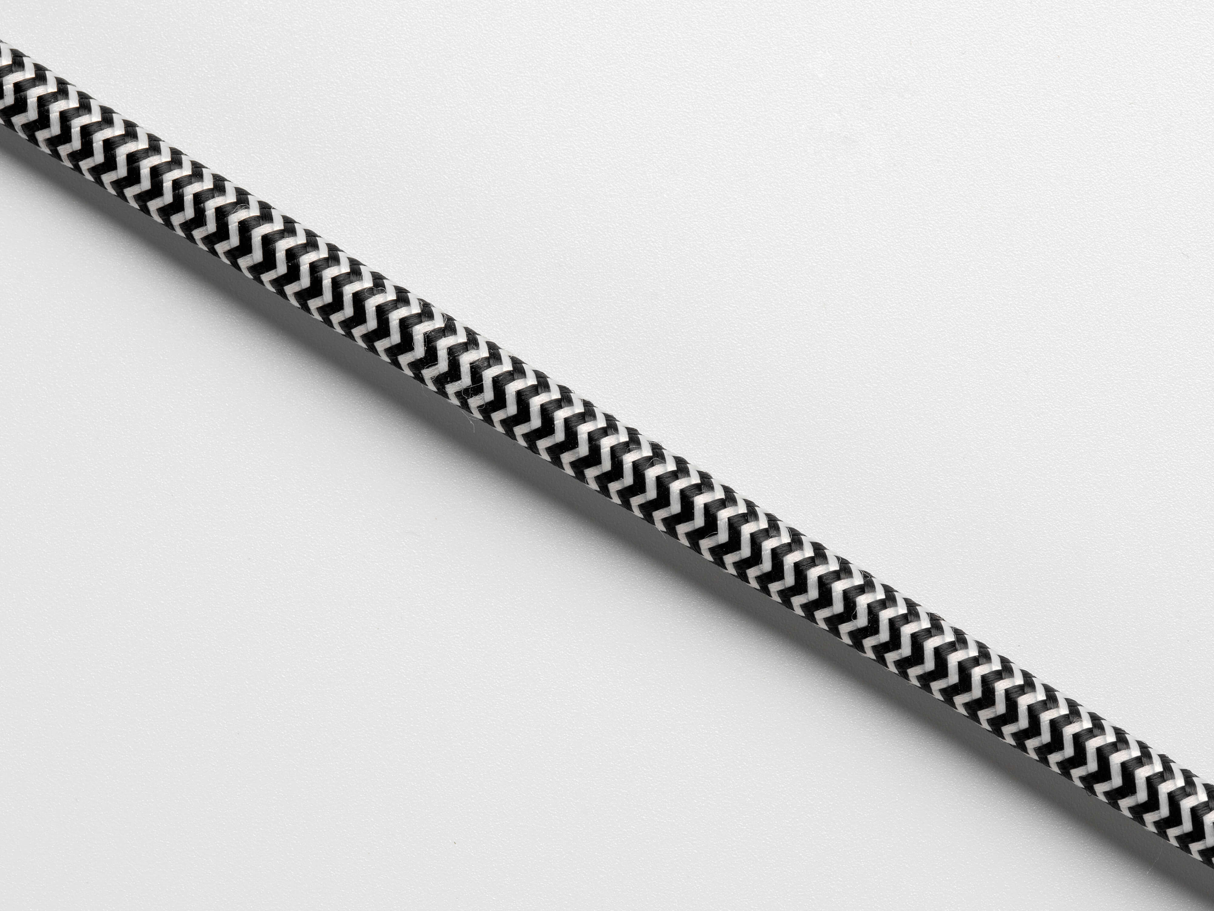 Black fabric cable extension lead