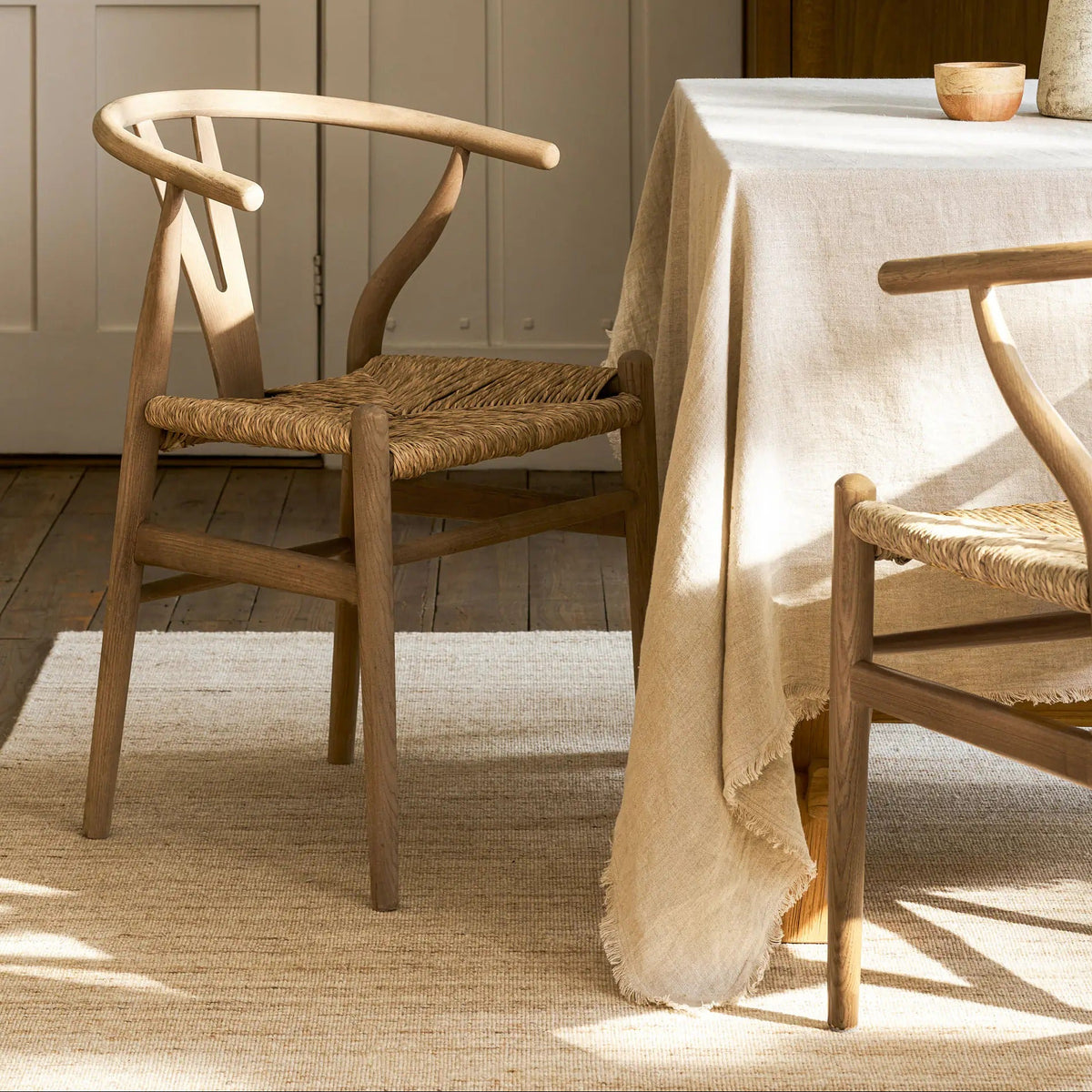 Set of 2 Chilthorne Wishbone Dining Chairs