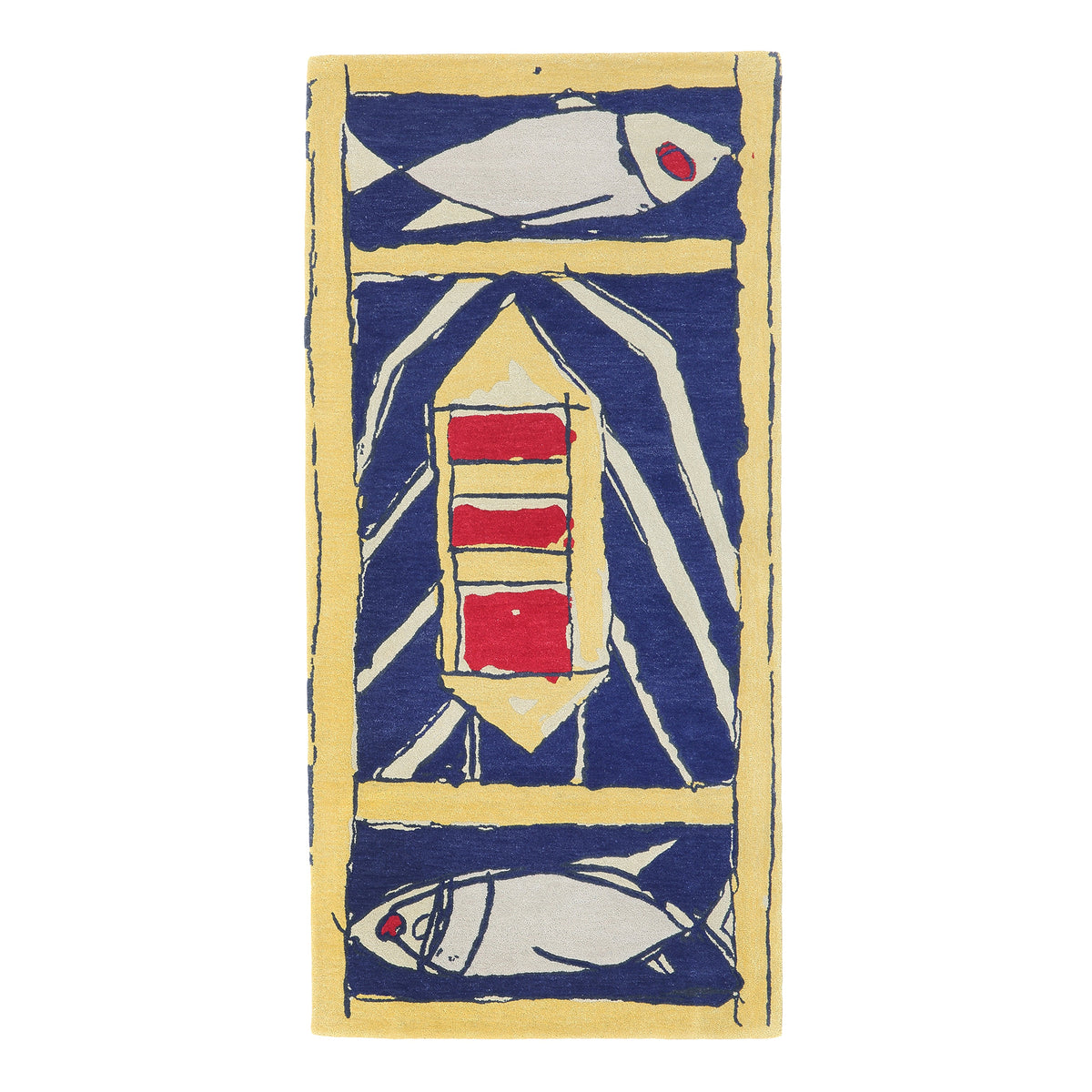 Omega Fish Handtufted Wool Rug | 100 x 212cm