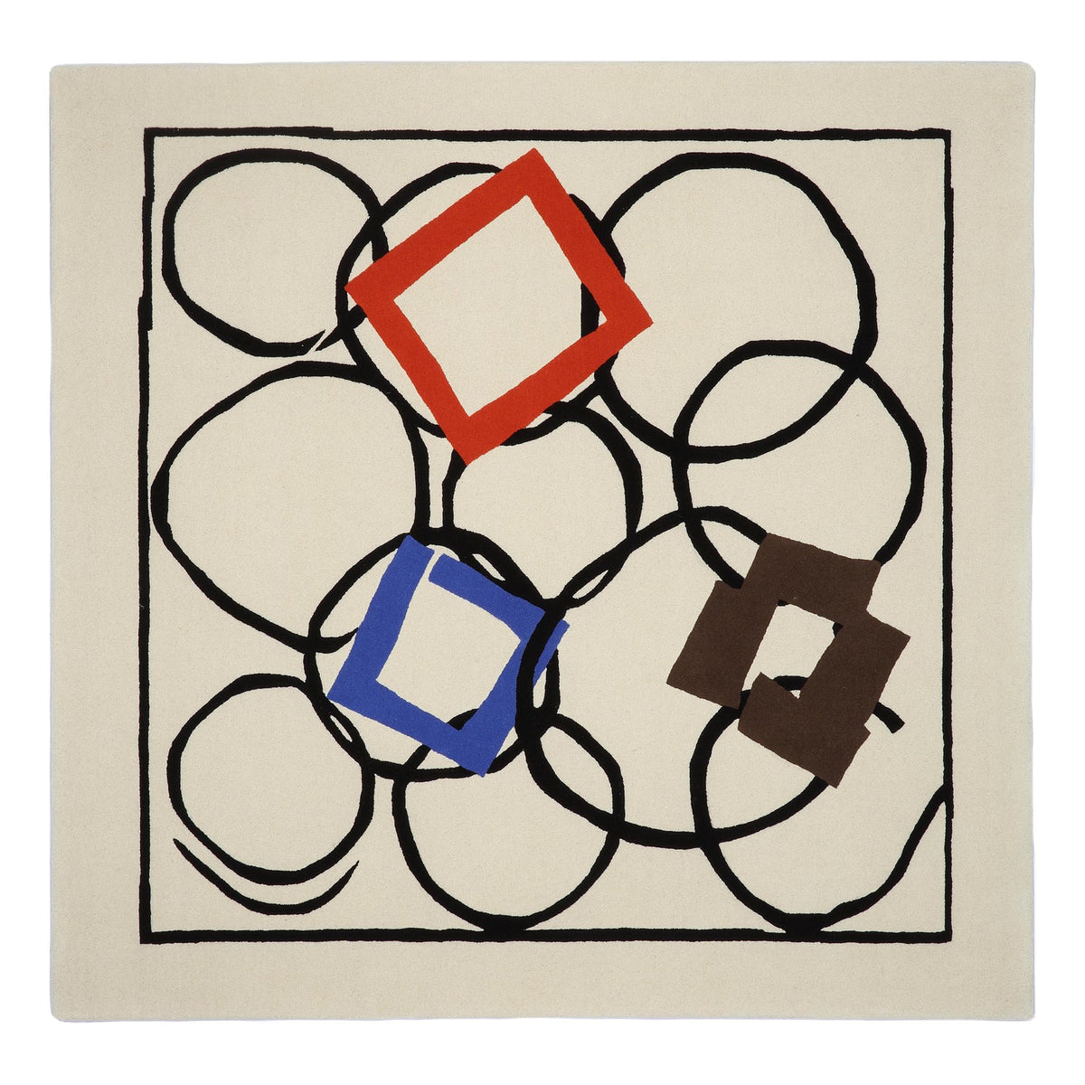 Squares in Orbit Handtufted Wool Rug | 170 x 175cm