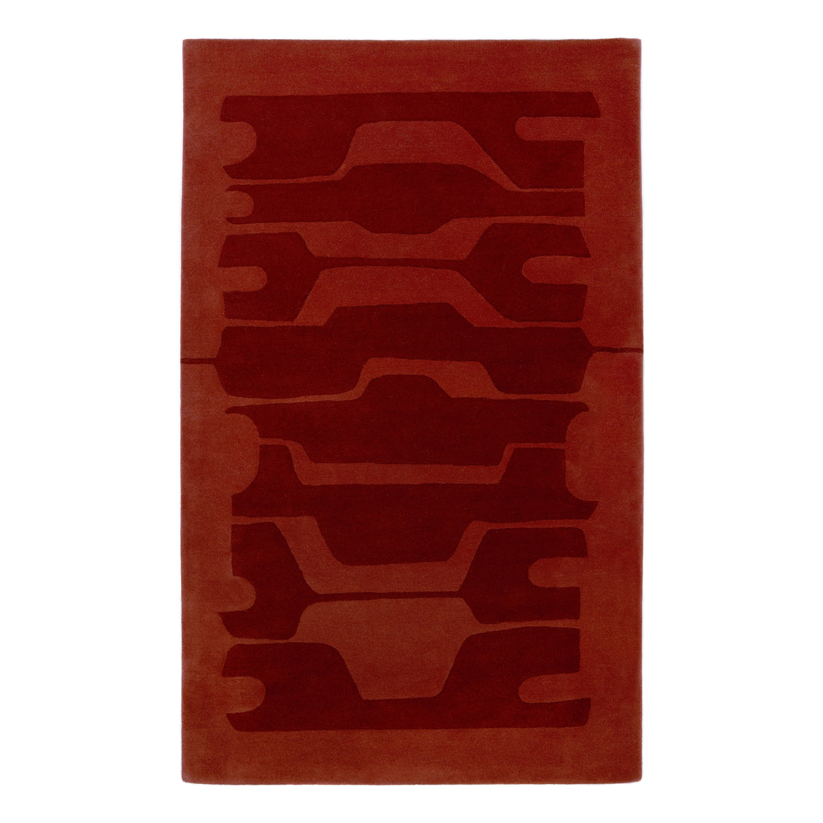 Benares Handtufted Rust Wool Rug | 120 x 190cm