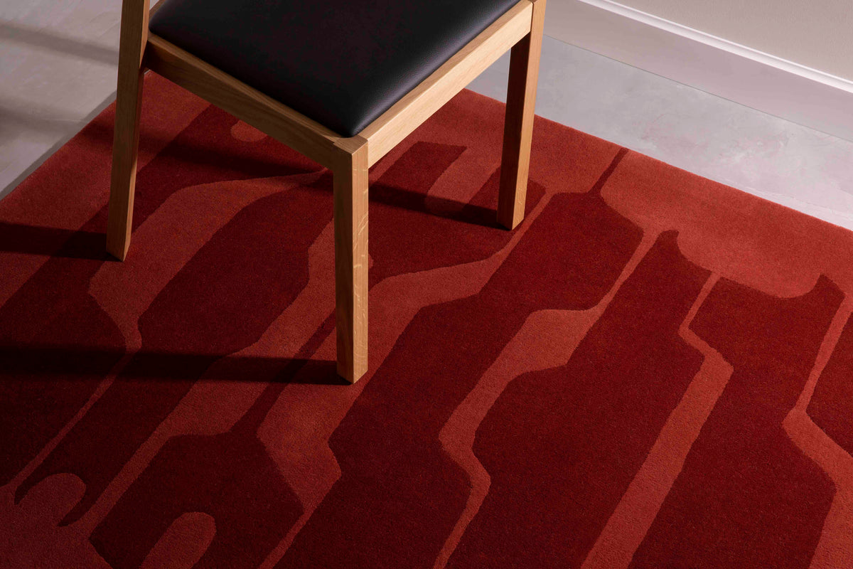 Benares Handtufted Rust Wool Rug | 120 x 190cm