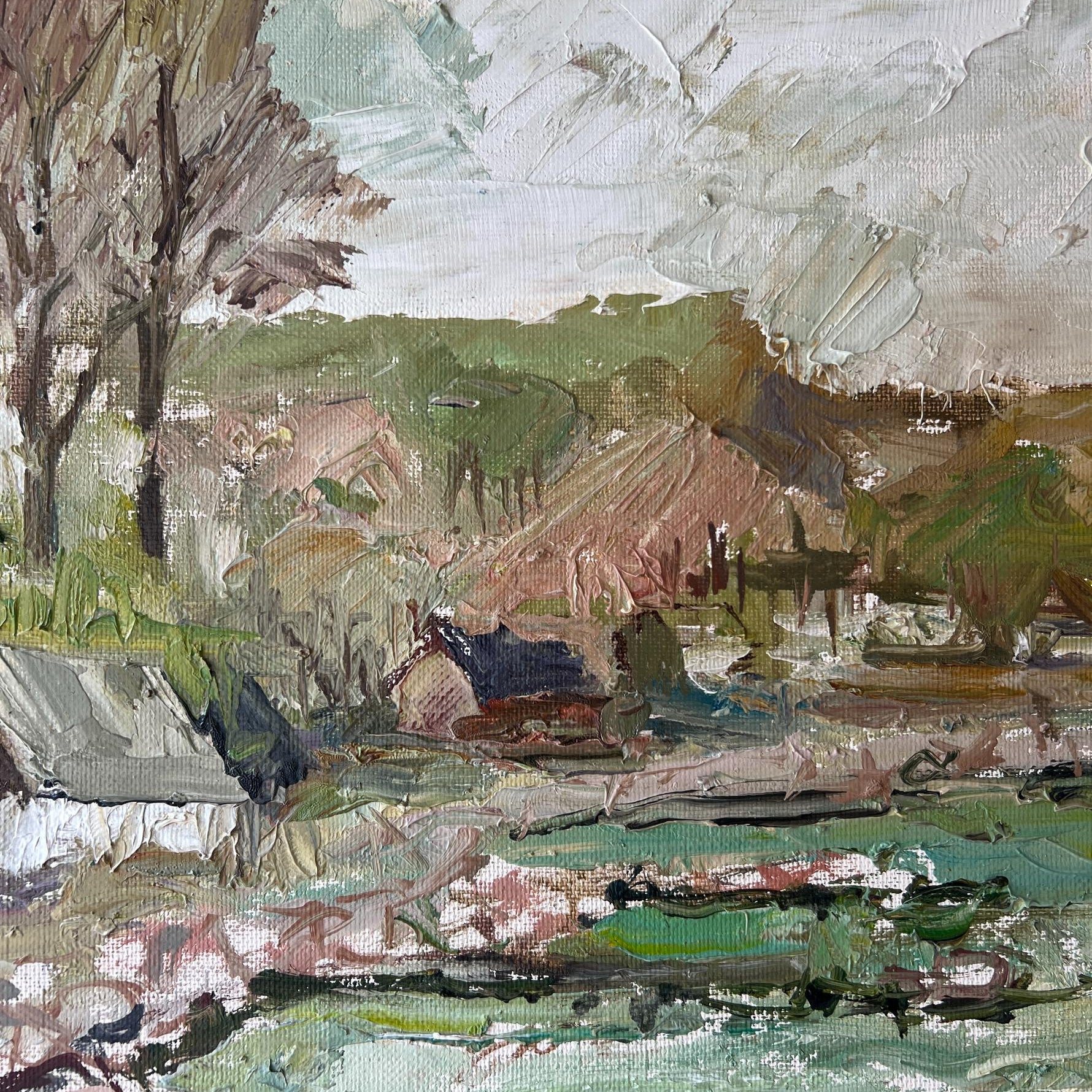 Fisherman's Cottage Oil Painting