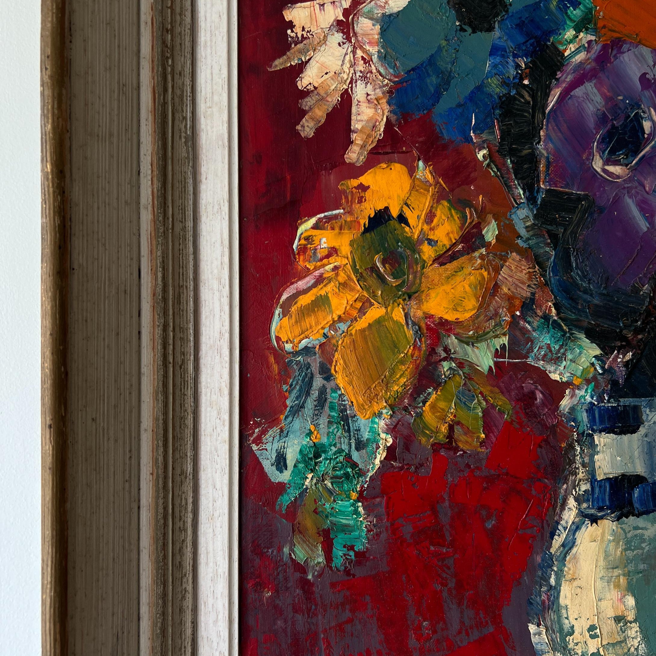 Anemones & Rudbeckias Oil Painting