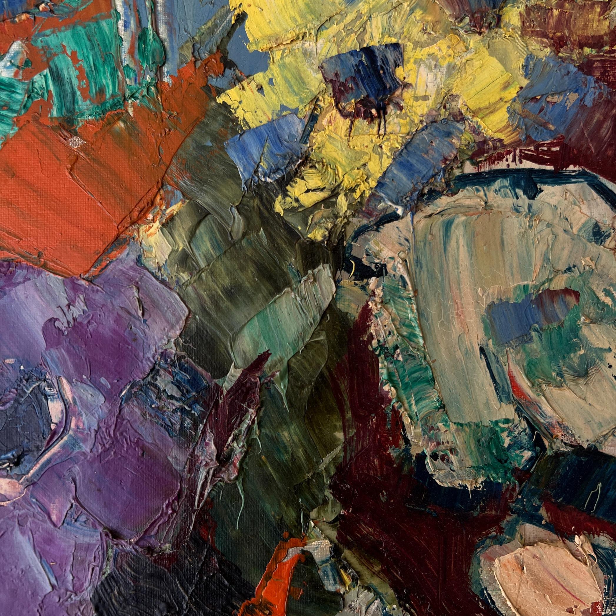 Anemones & Rudbeckias Oil Painting