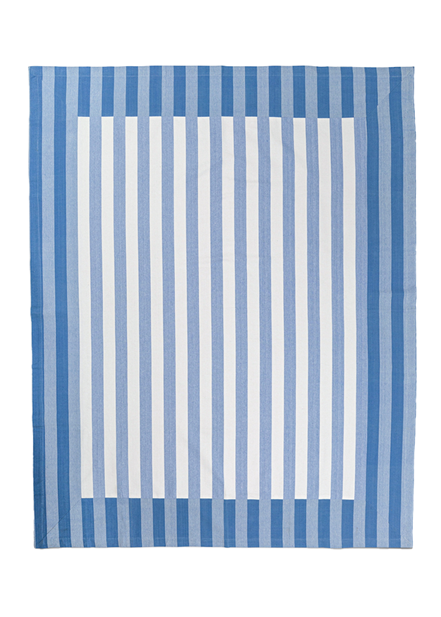 Cornflower Blue Stripe Tablecloth
