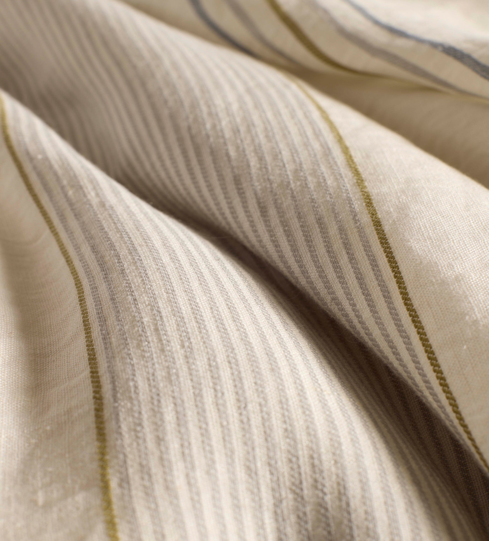 Cream Sophie Stripe 100% Linen Duvet Cover