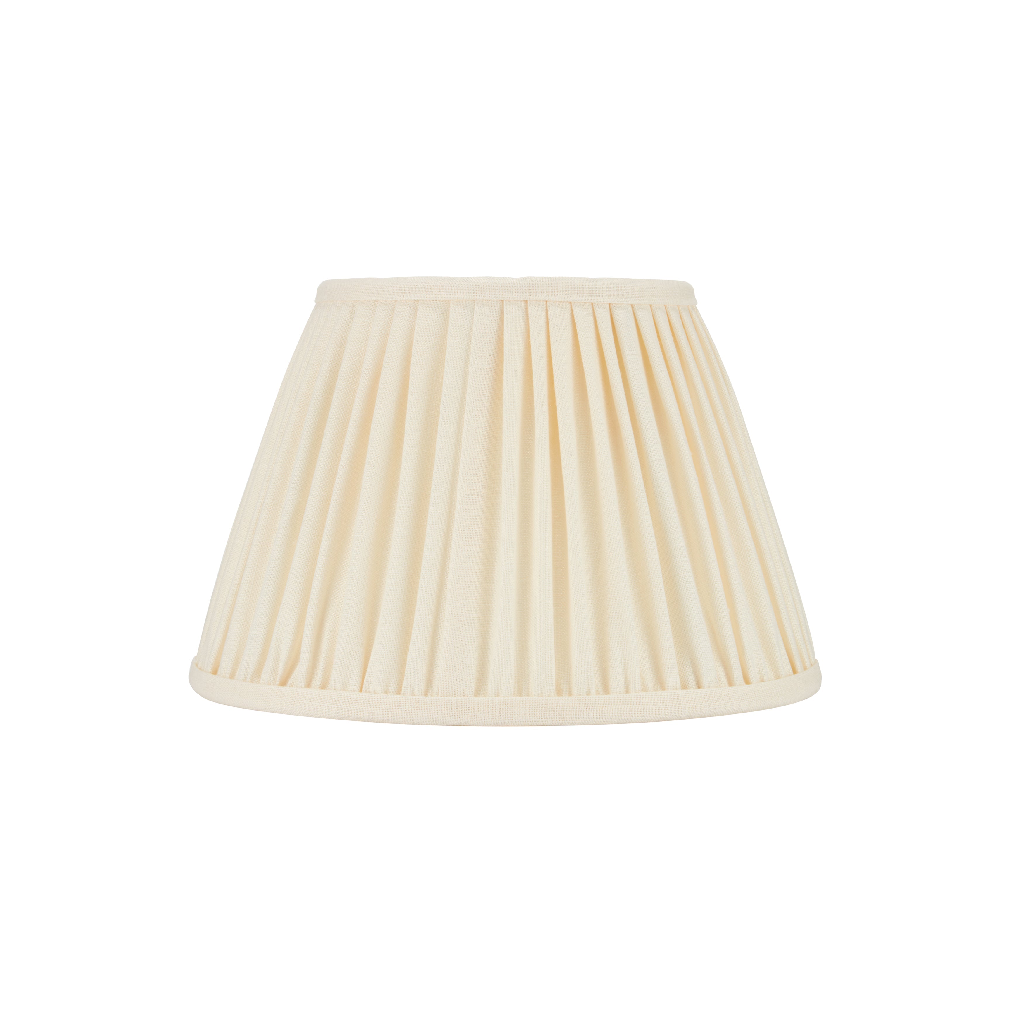 PLEATED LINEN LAMPSHADE IN CREAM