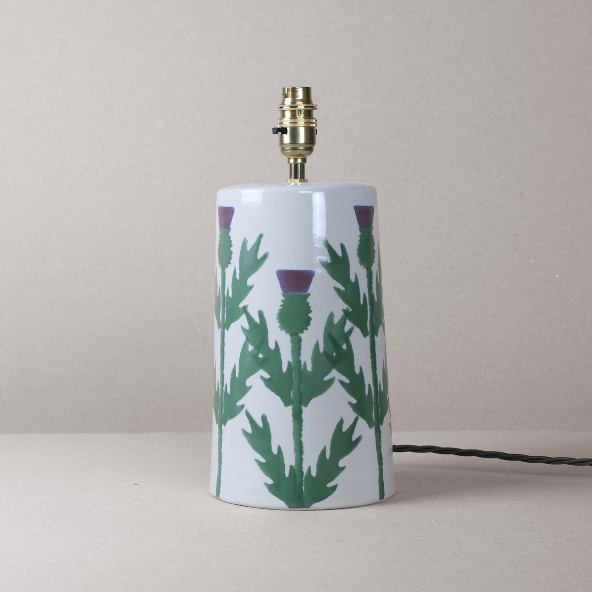 Cream Thistle Large Tapered Lamp