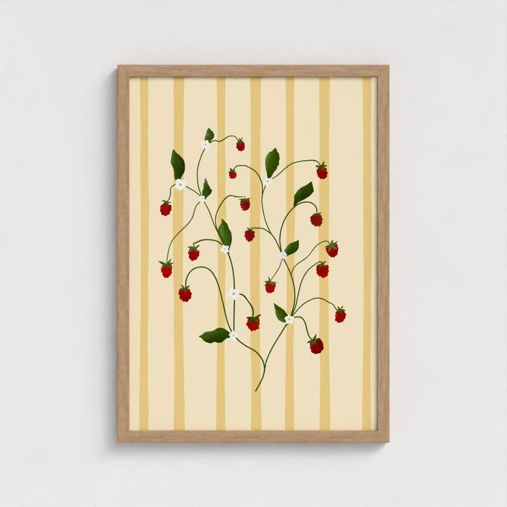 Raspberry Vine Art Print