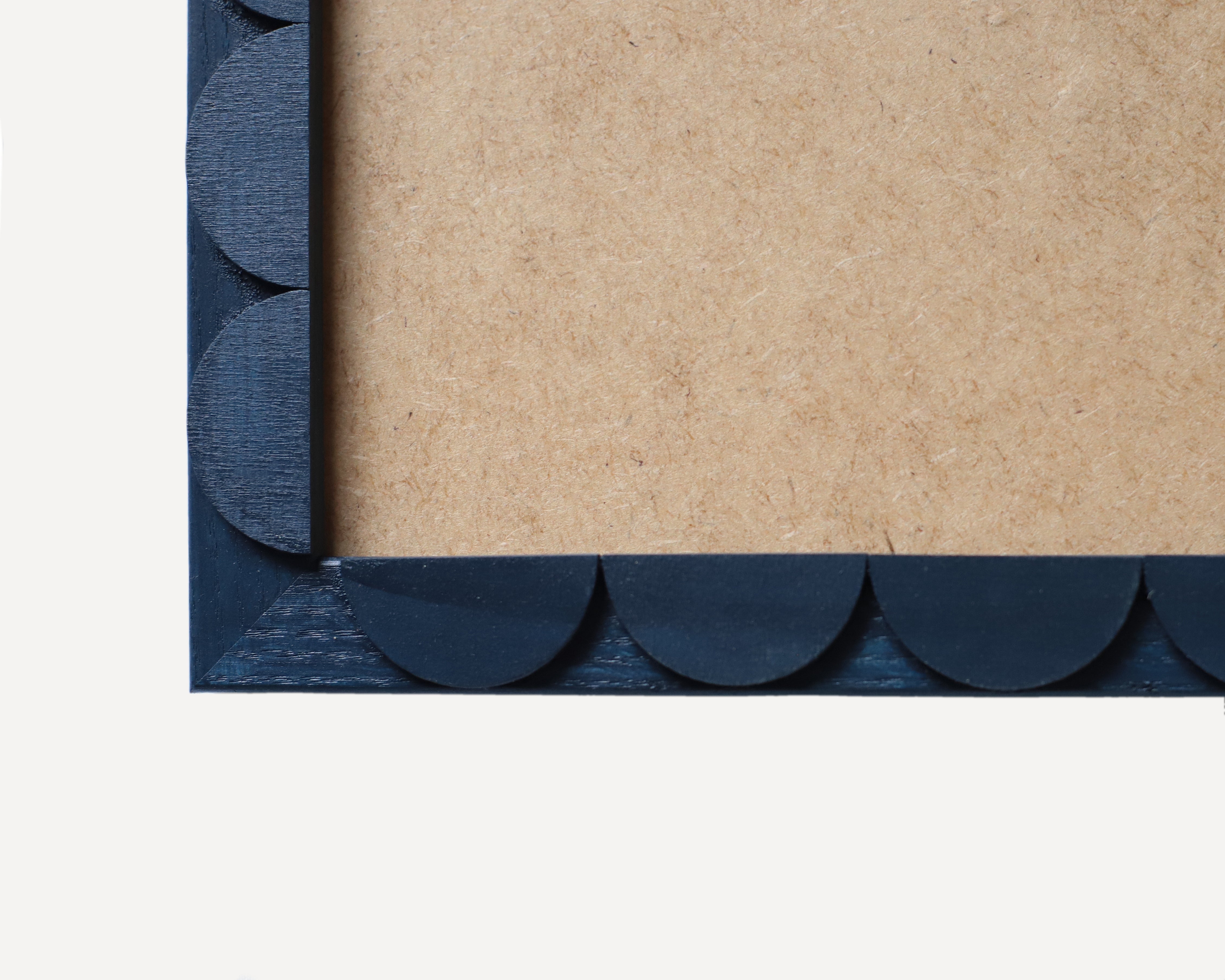 Indigo Stained Scallop Frame