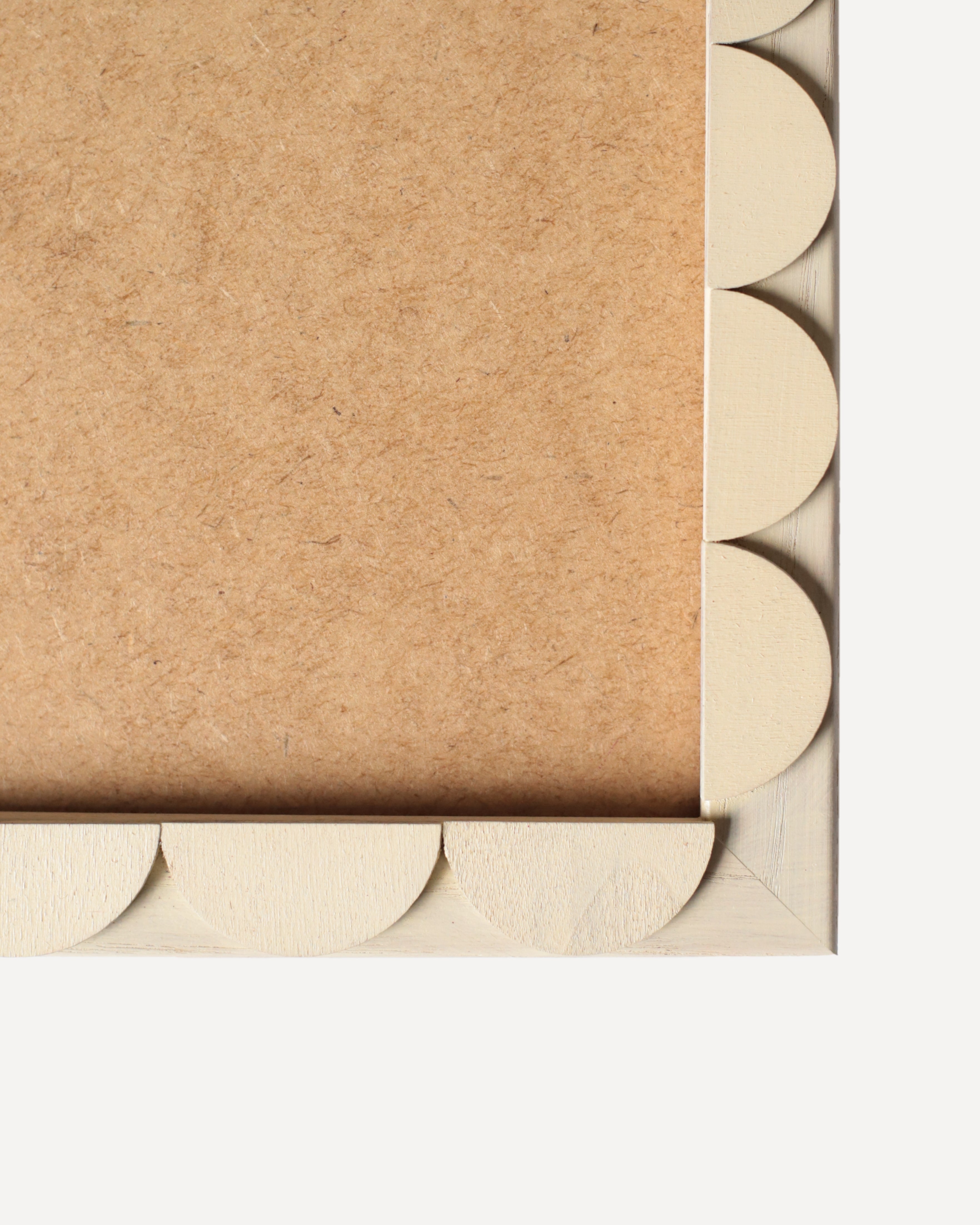 Oat Stained Scallop Frame