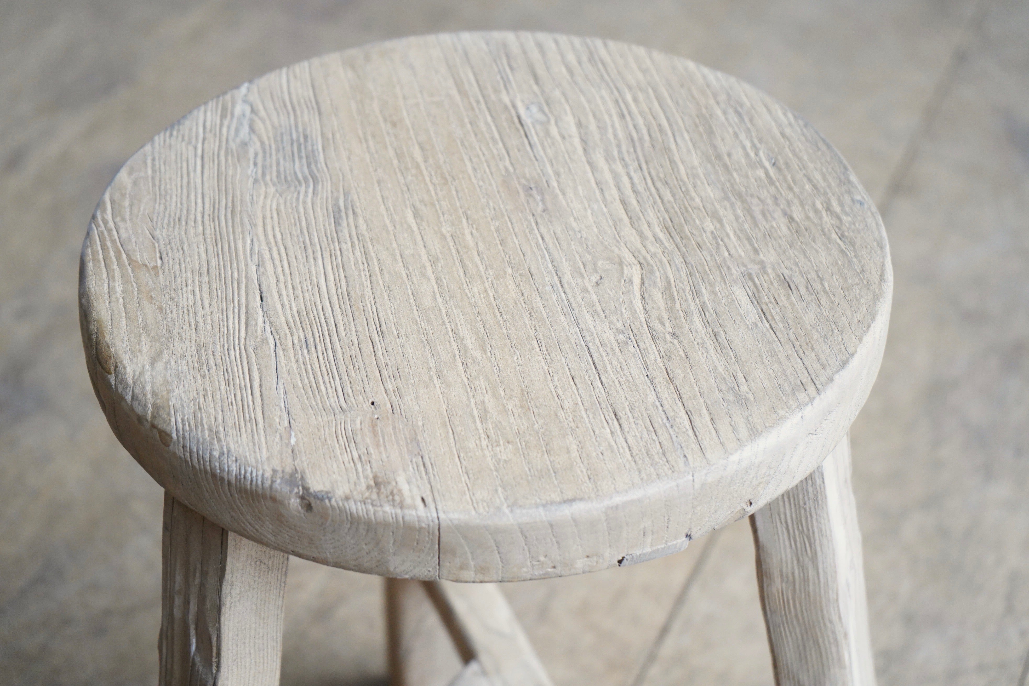 Round Elm Stool