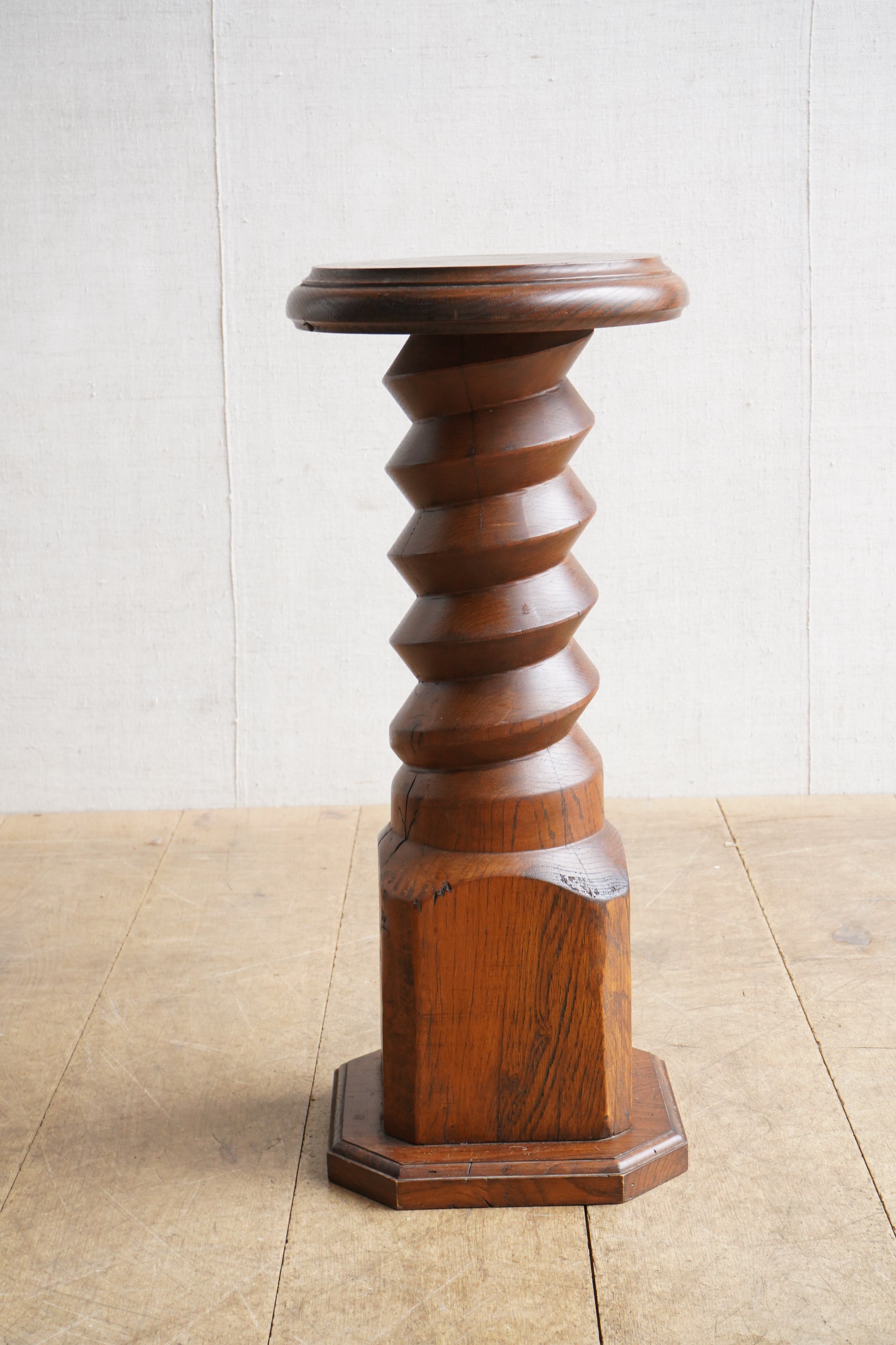 Oak Corkscrew Plinth