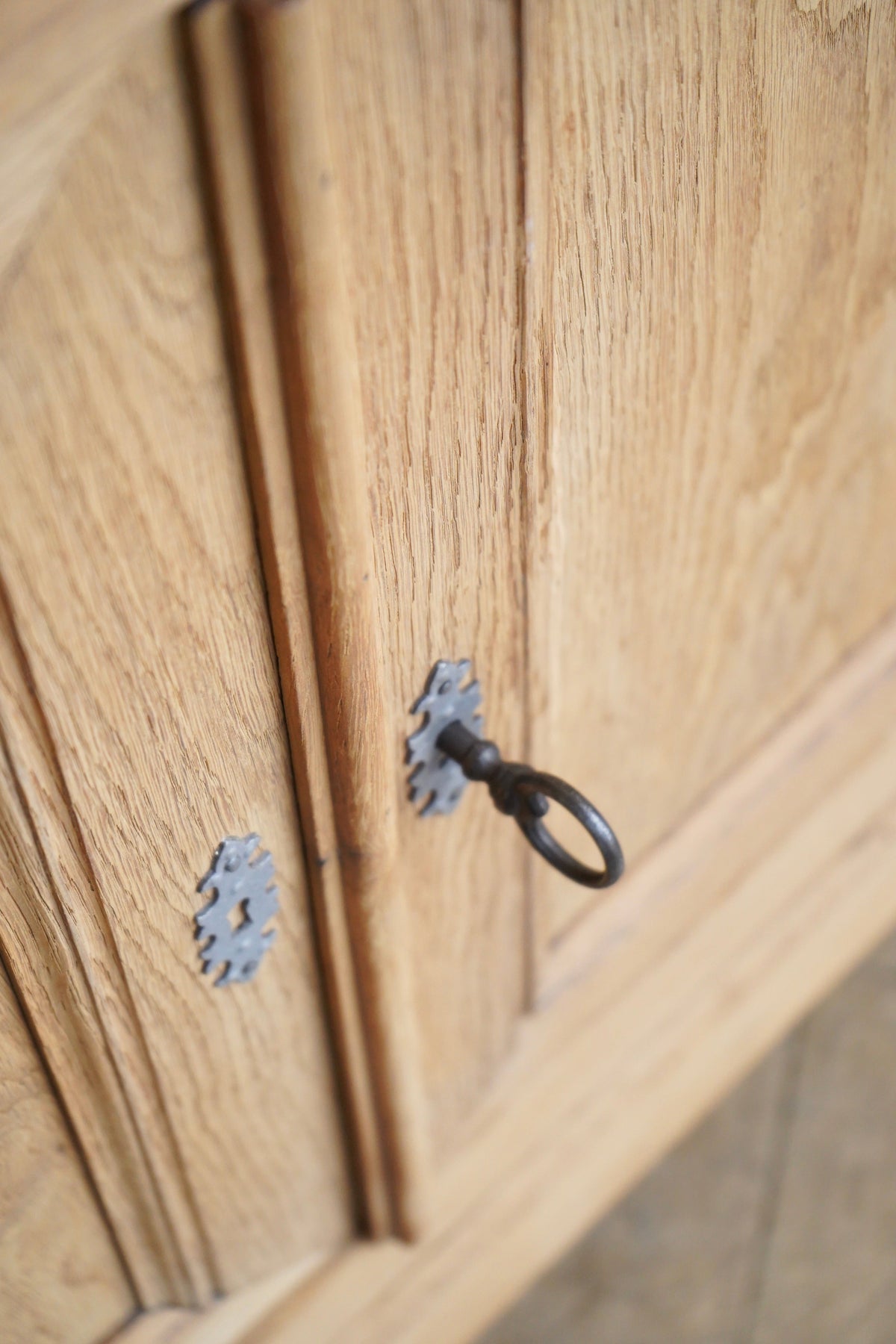 French Stripped Oak Cabinet