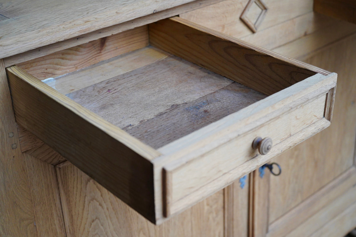French Stripped Oak Cabinet