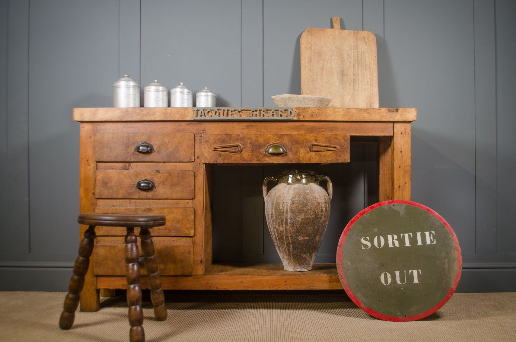 French blacksmiths workbench kitchen island