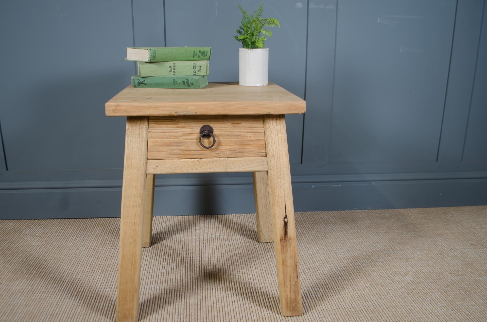 Pair of reclaimed wood side tables